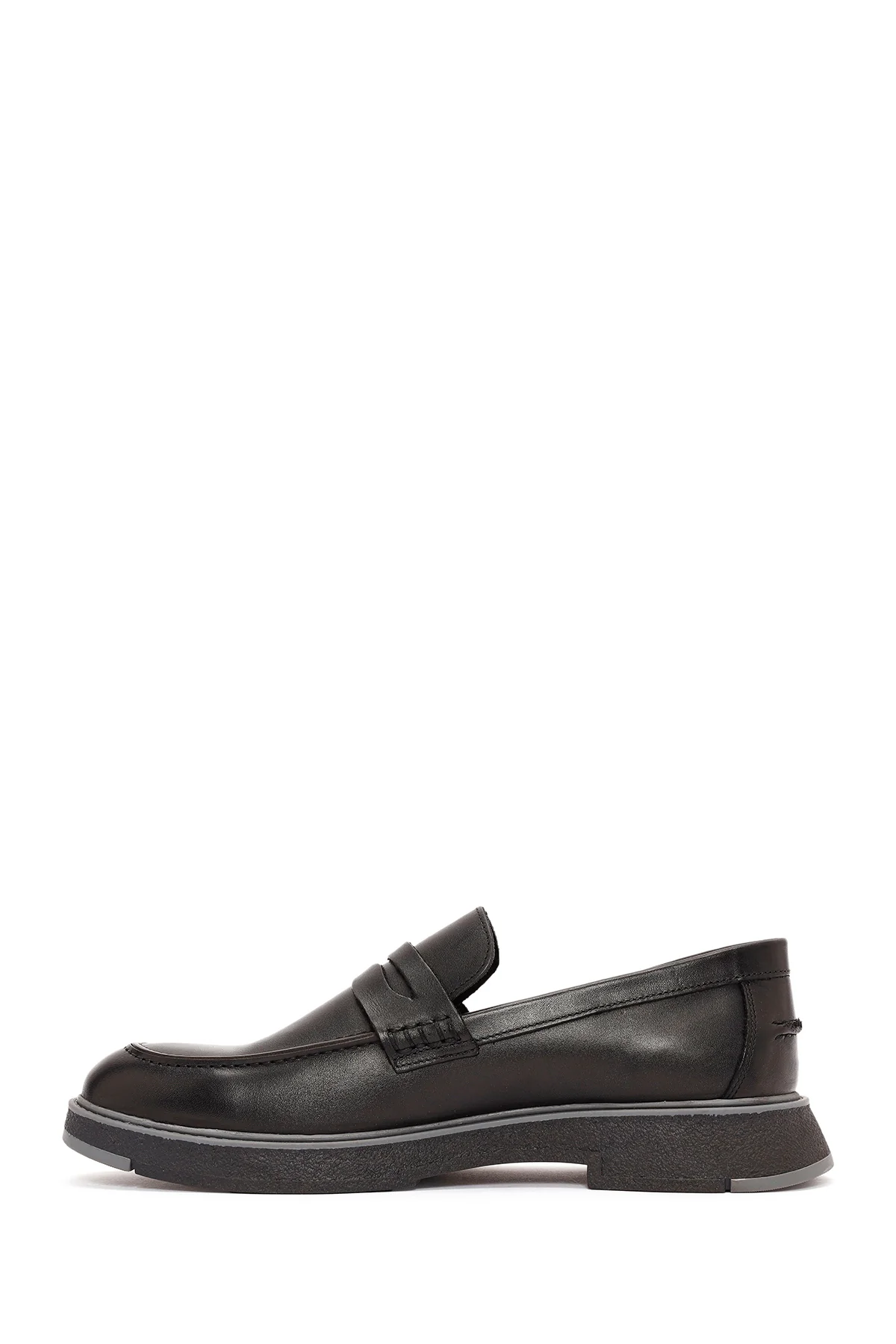 Erkek Siyah Deri Casual Loafer - Image 2