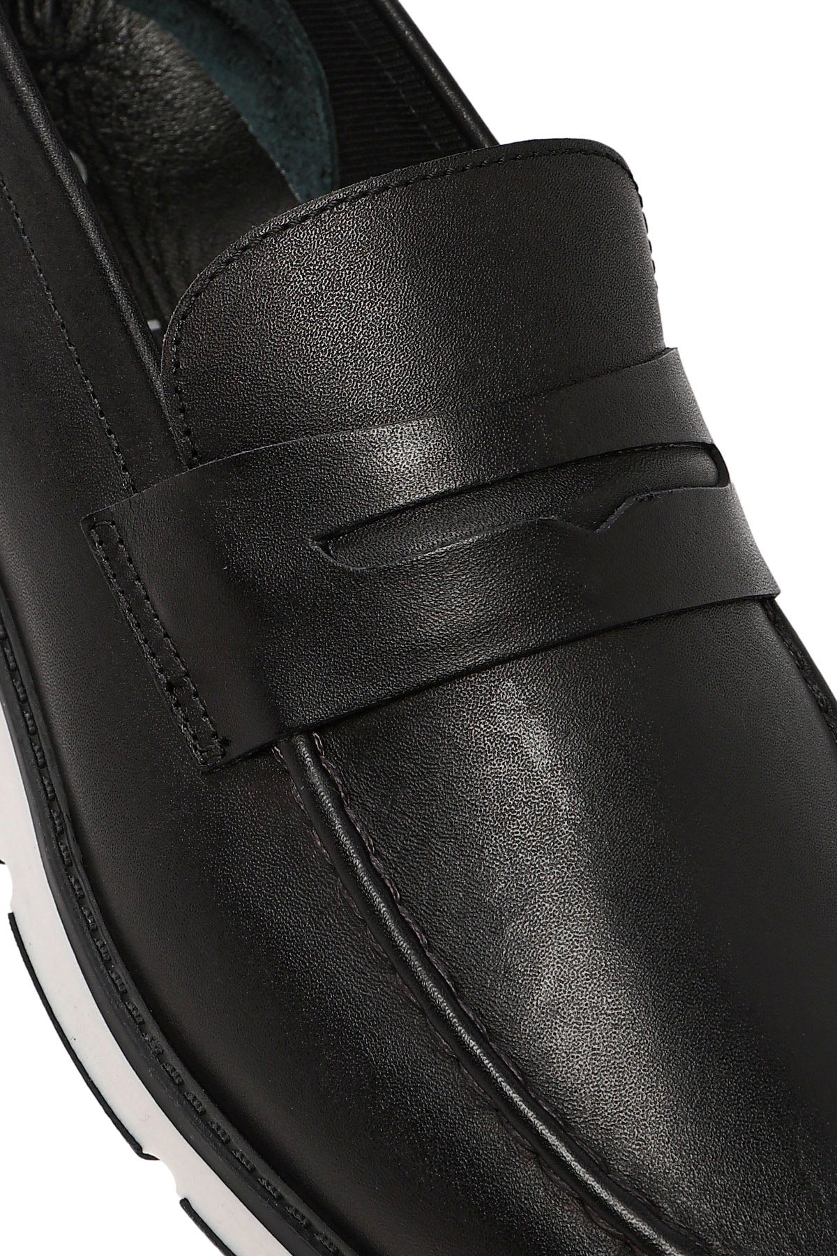 Erkek Siyah Deri Casual Loafer - Image 9