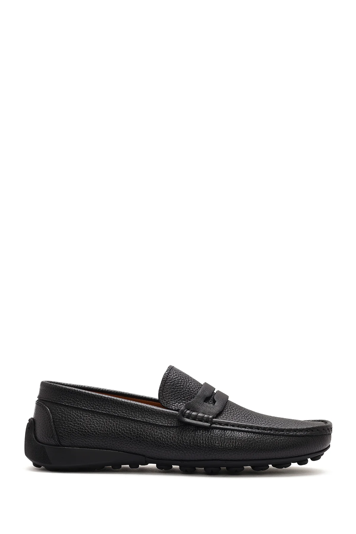 Erkek Siyah Deri Casual Loafer