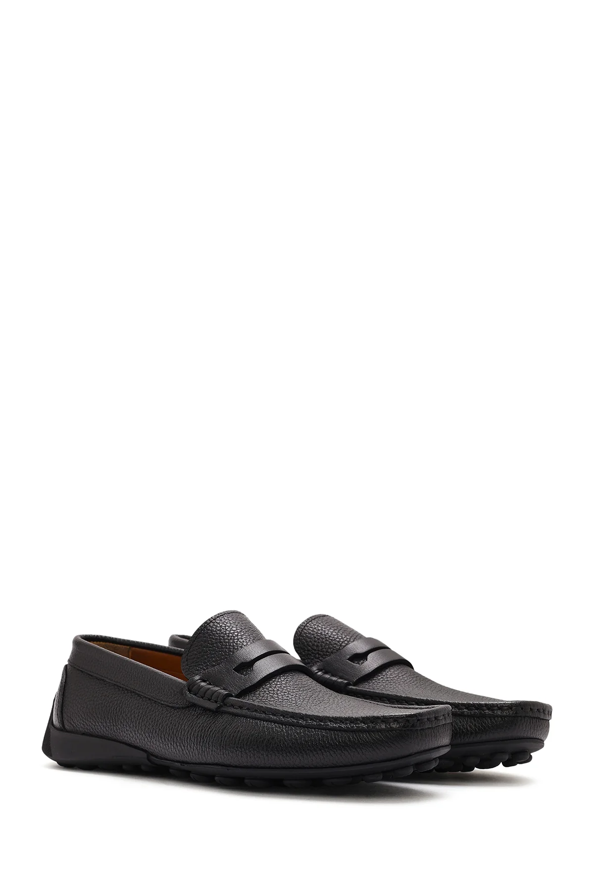Erkek Siyah Deri Casual Loafer - Image 3