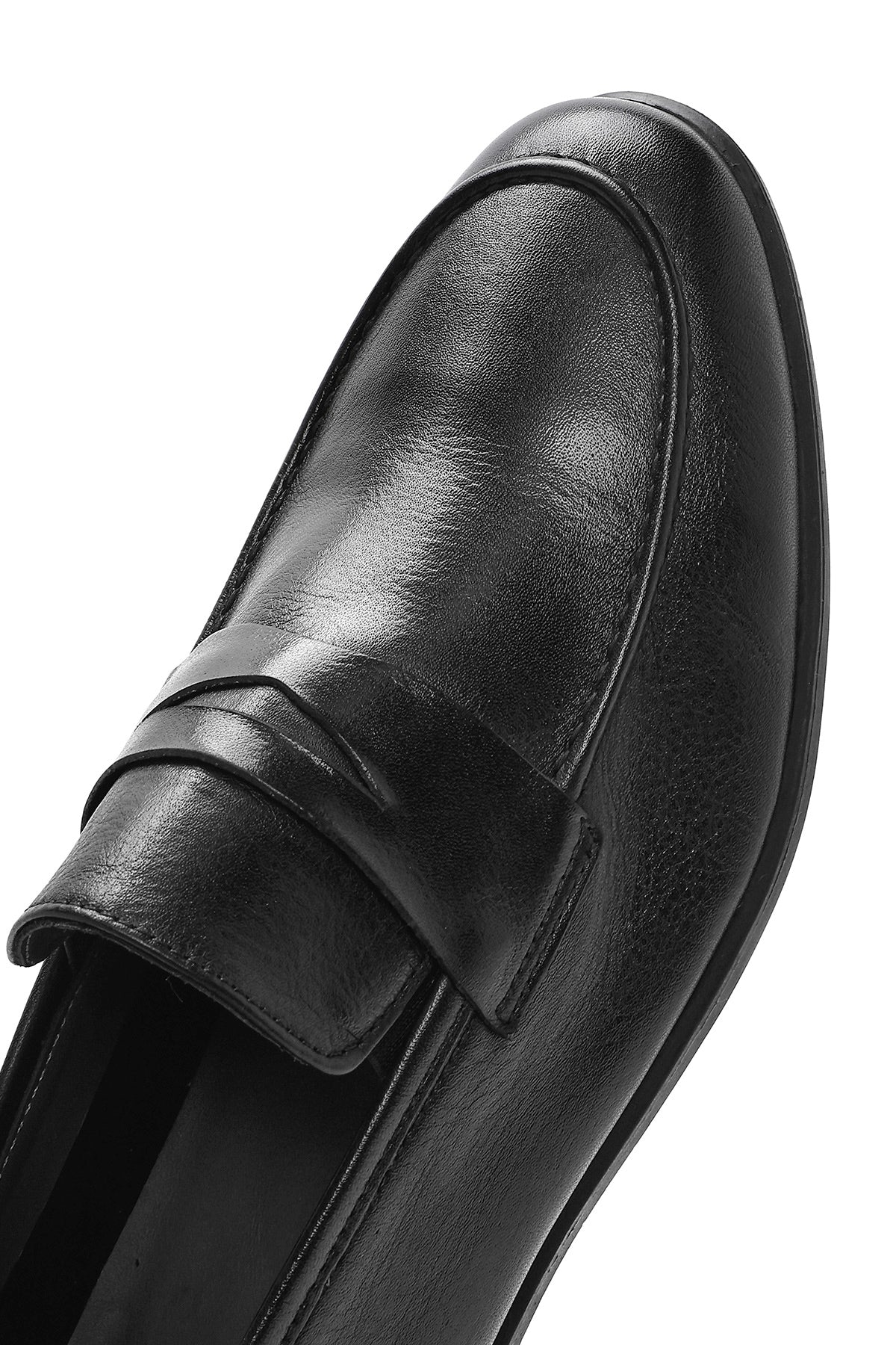 Erkek Siyah Deri Casual Loafer - Image 9