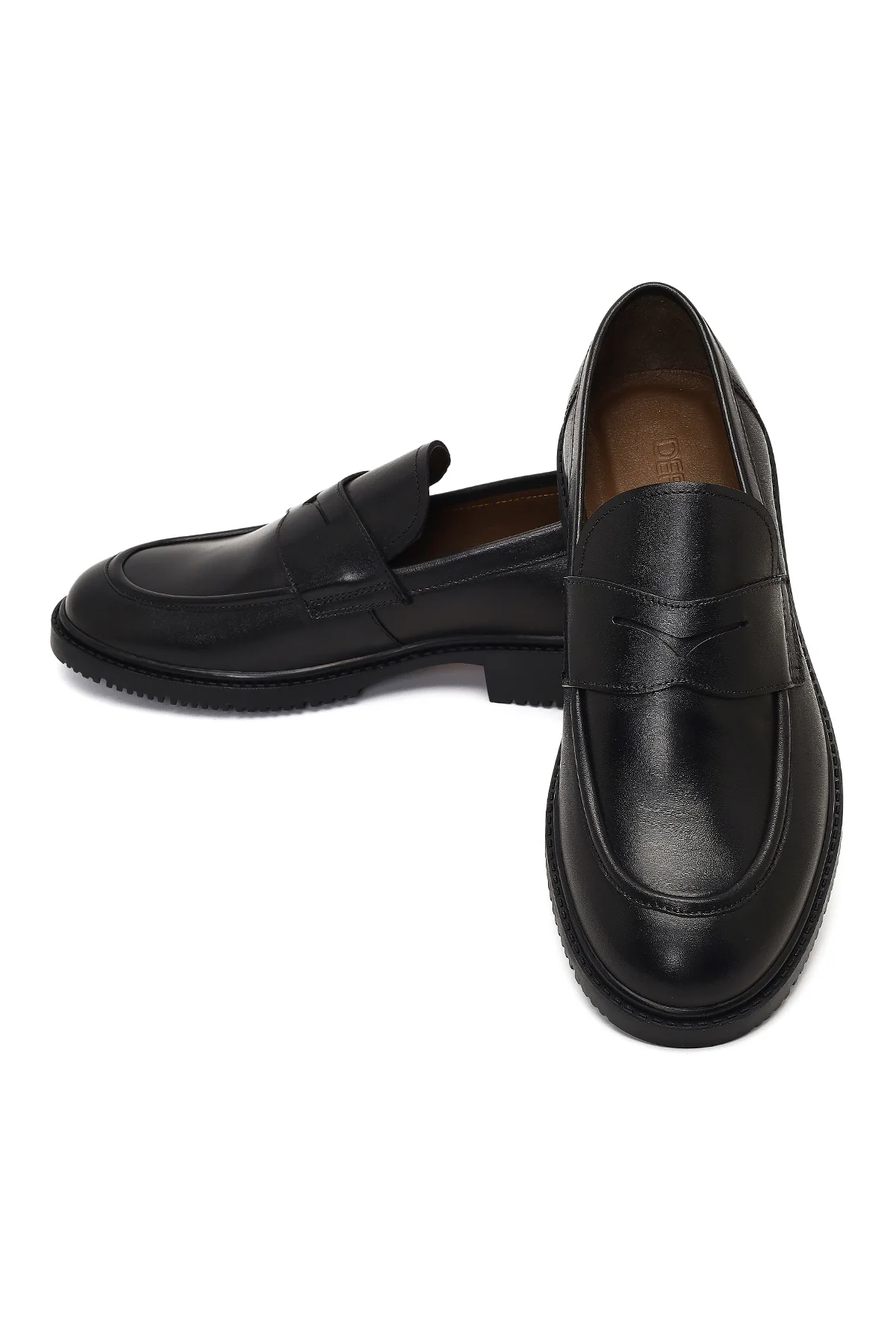Erkek Siyah Deri Casual Loafer - Image 10