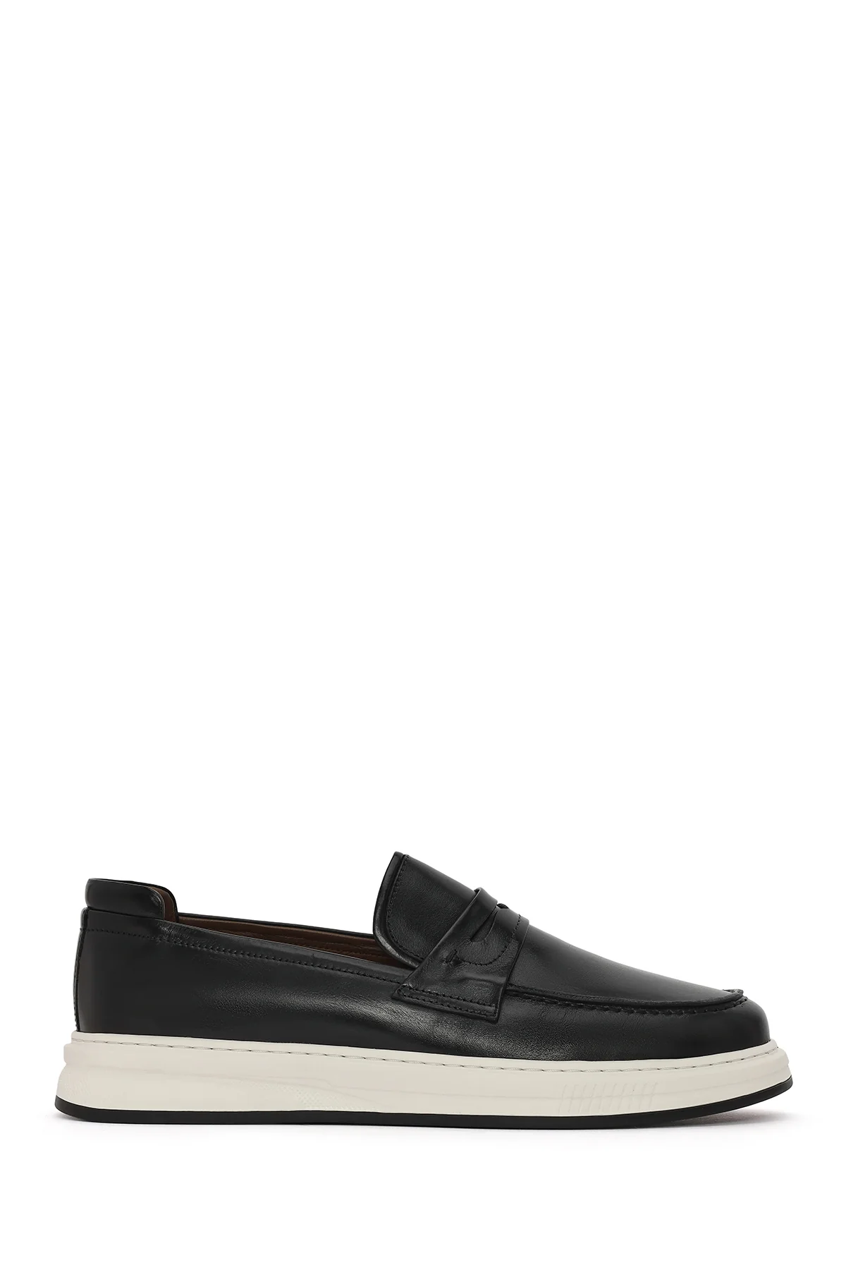 Erkek Siyah Deri Casual Loafer