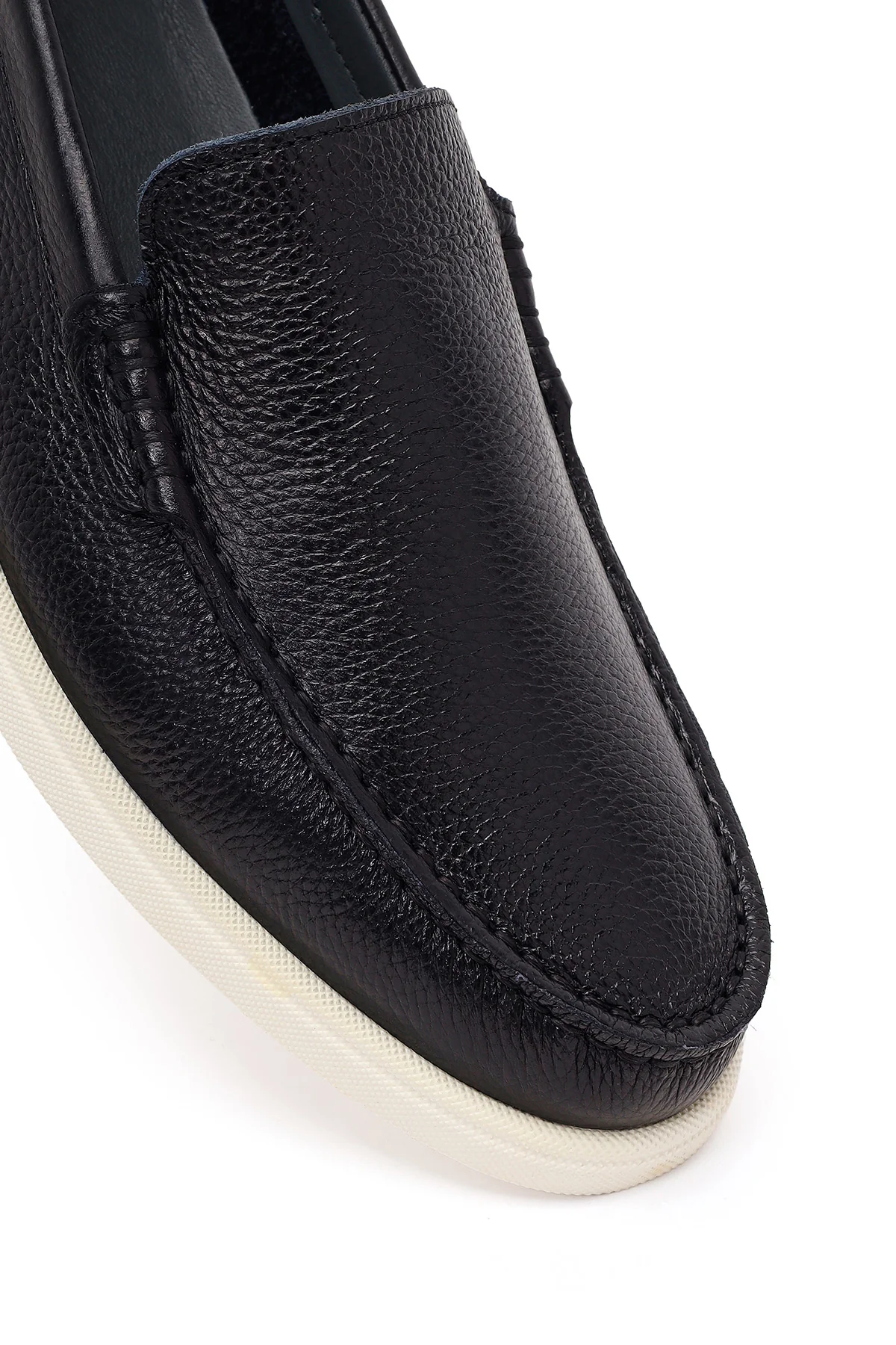 Erkek Siyah Deri Casual Loafer - Image 9