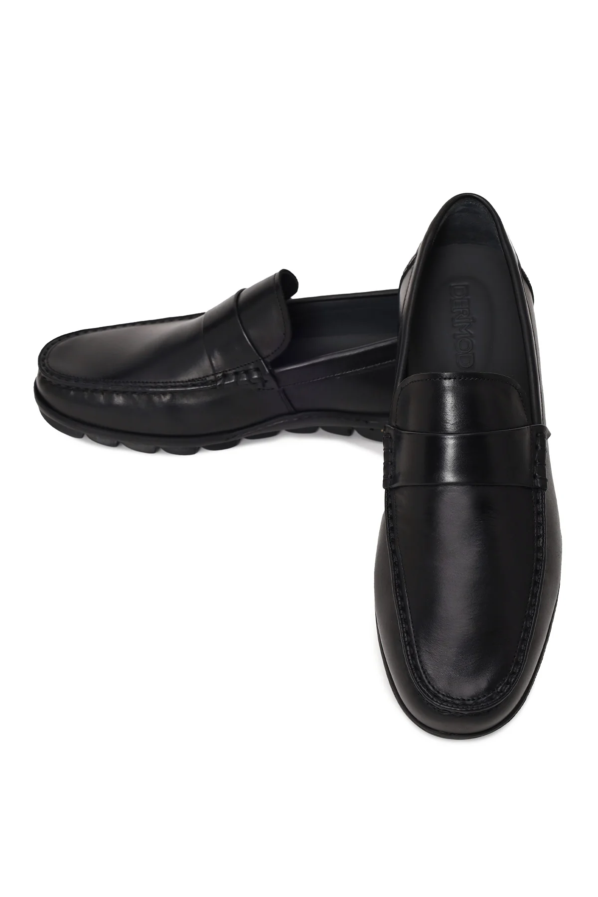 Erkek Siyah Deri Casual Loafer - Image 10