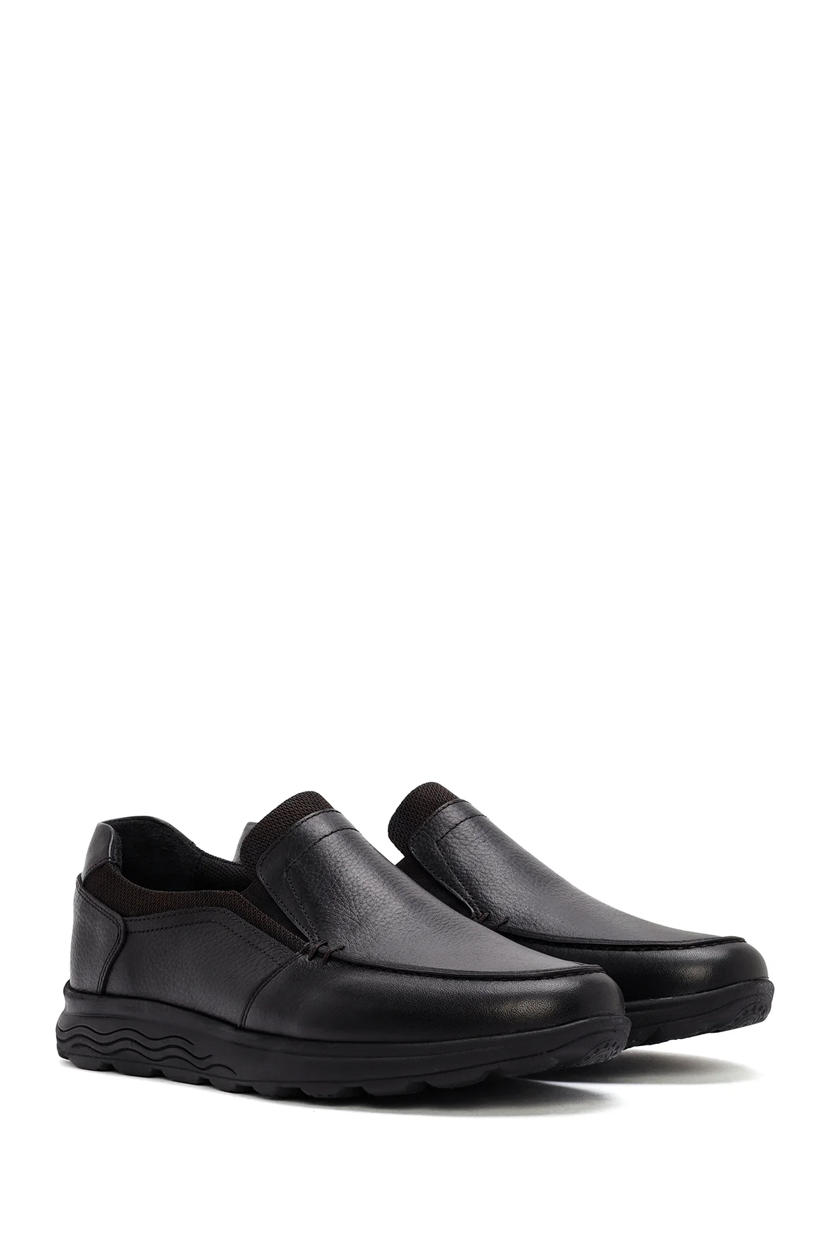 Erkek Siyah Deri Comfort Loafer - Image 3