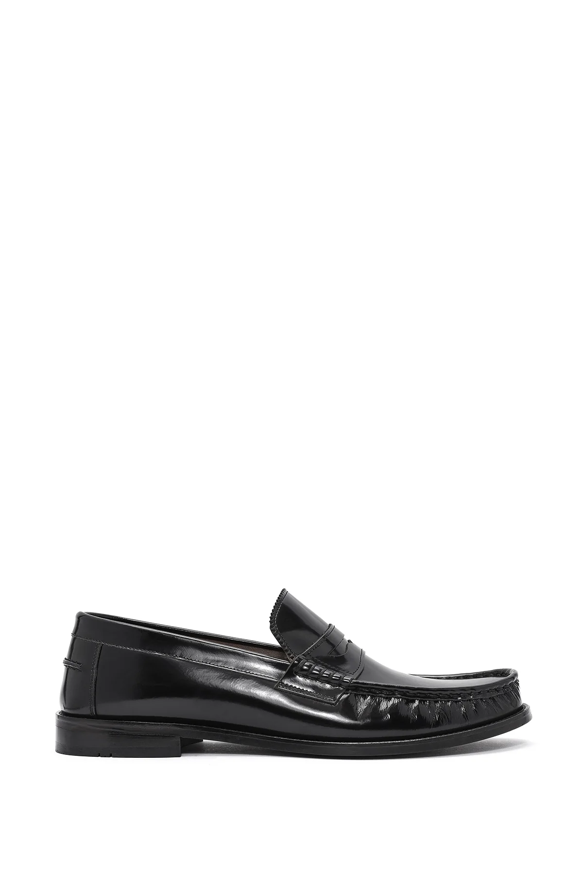 Erkek Siyah Deri Klasik Loafer