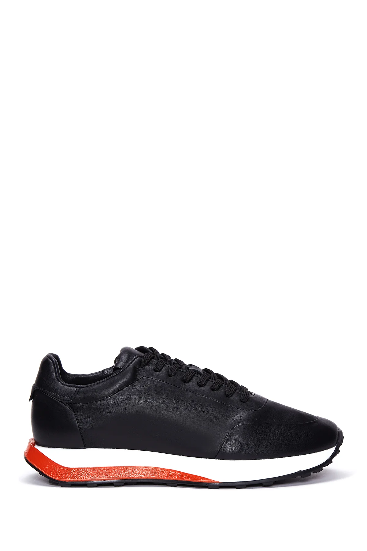 Erkek Siyah Deri Sneaker