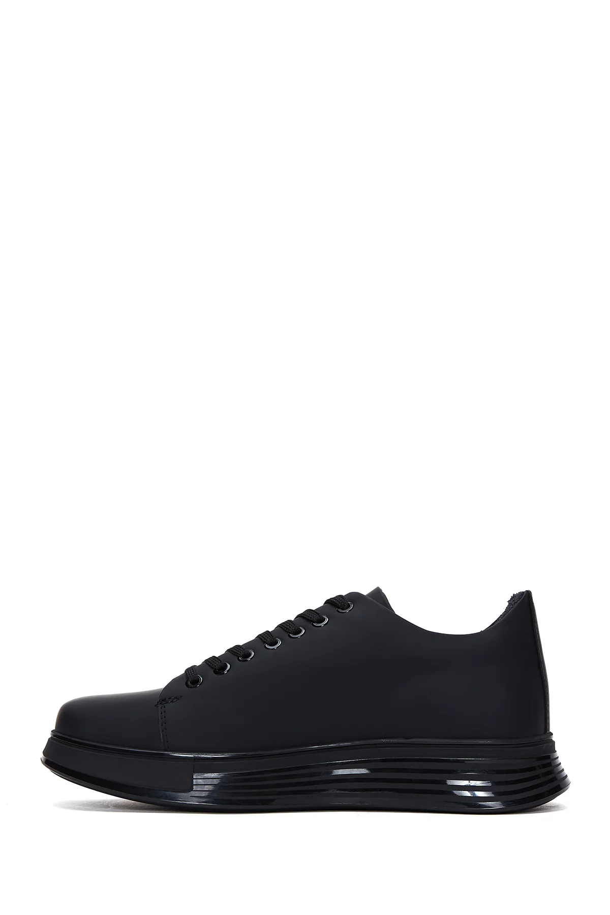 Erkek Siyah Deri Sneaker - Image 2