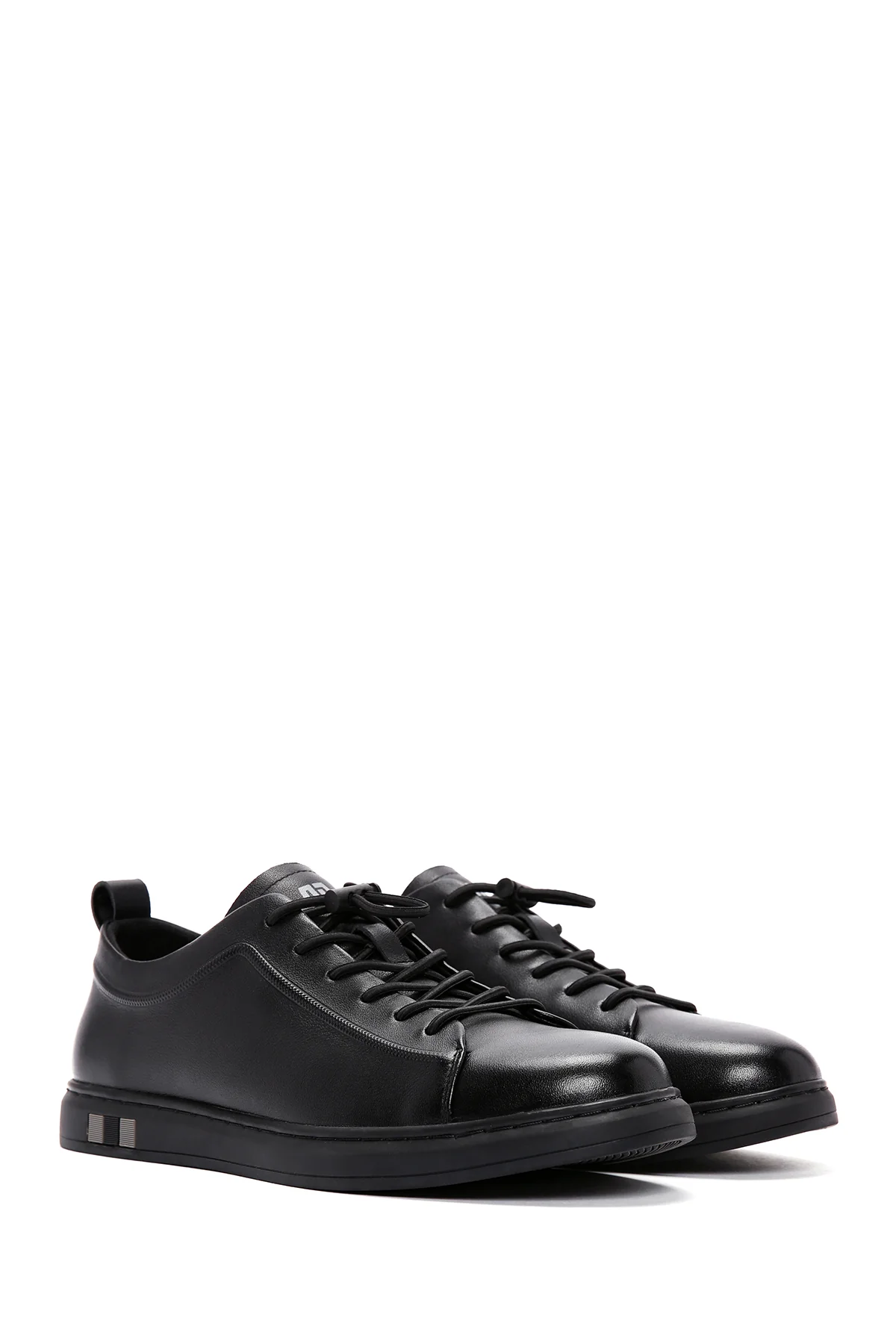 Erkek Siyah Deri Sneaker - Image 2