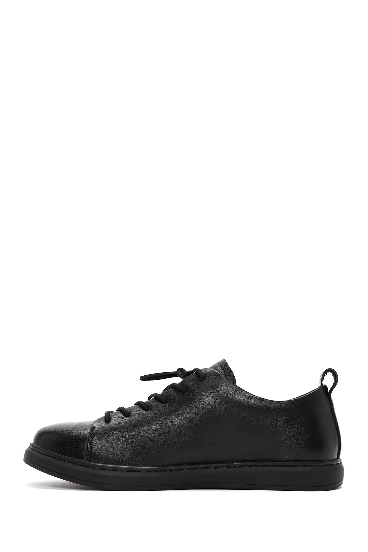 Erkek Siyah Deri Sneaker - Image 3