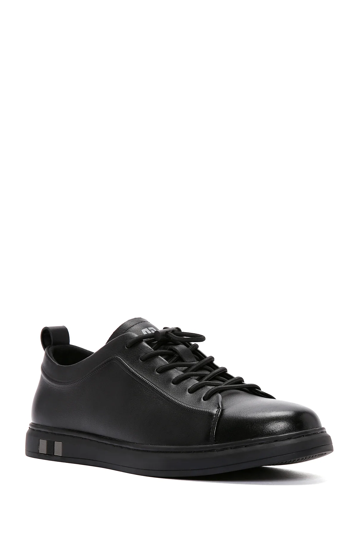 Erkek Siyah Deri Sneaker - Image 7