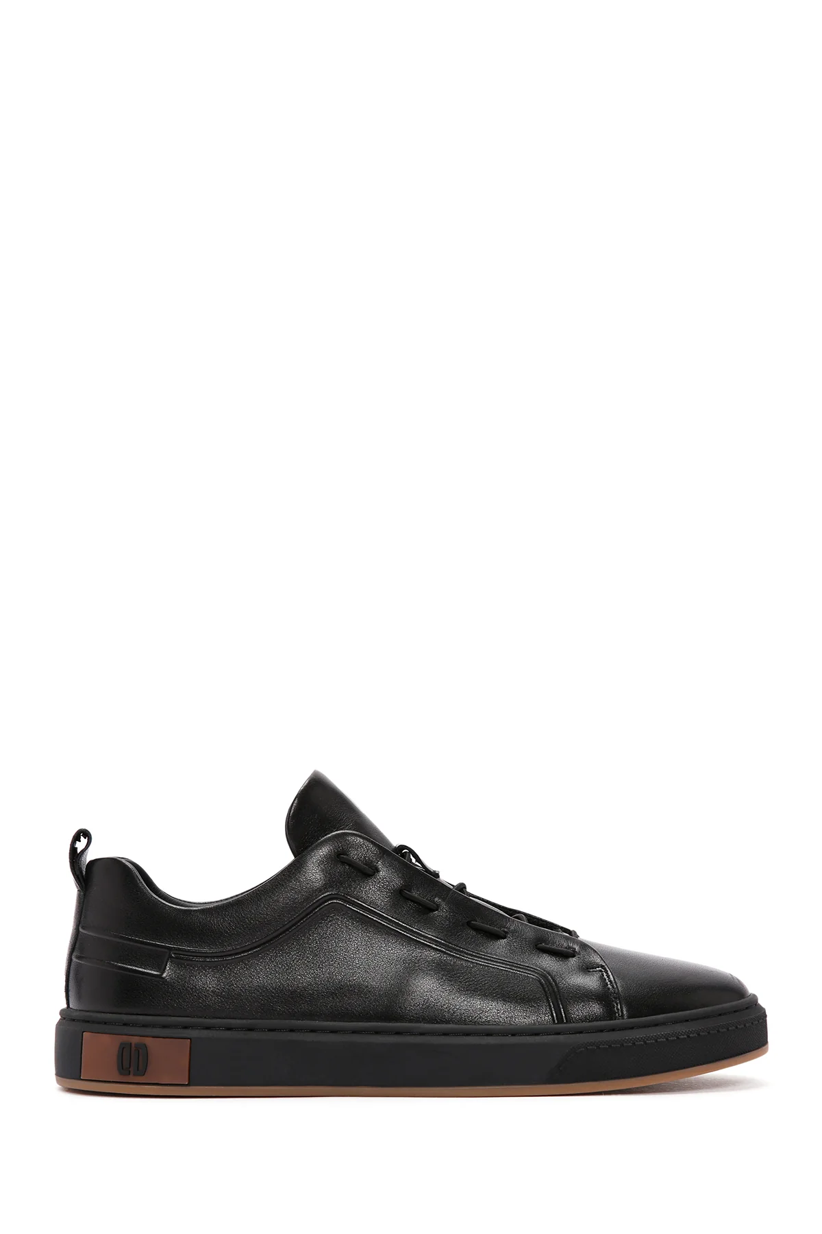 Erkek Siyah Deri Sneaker