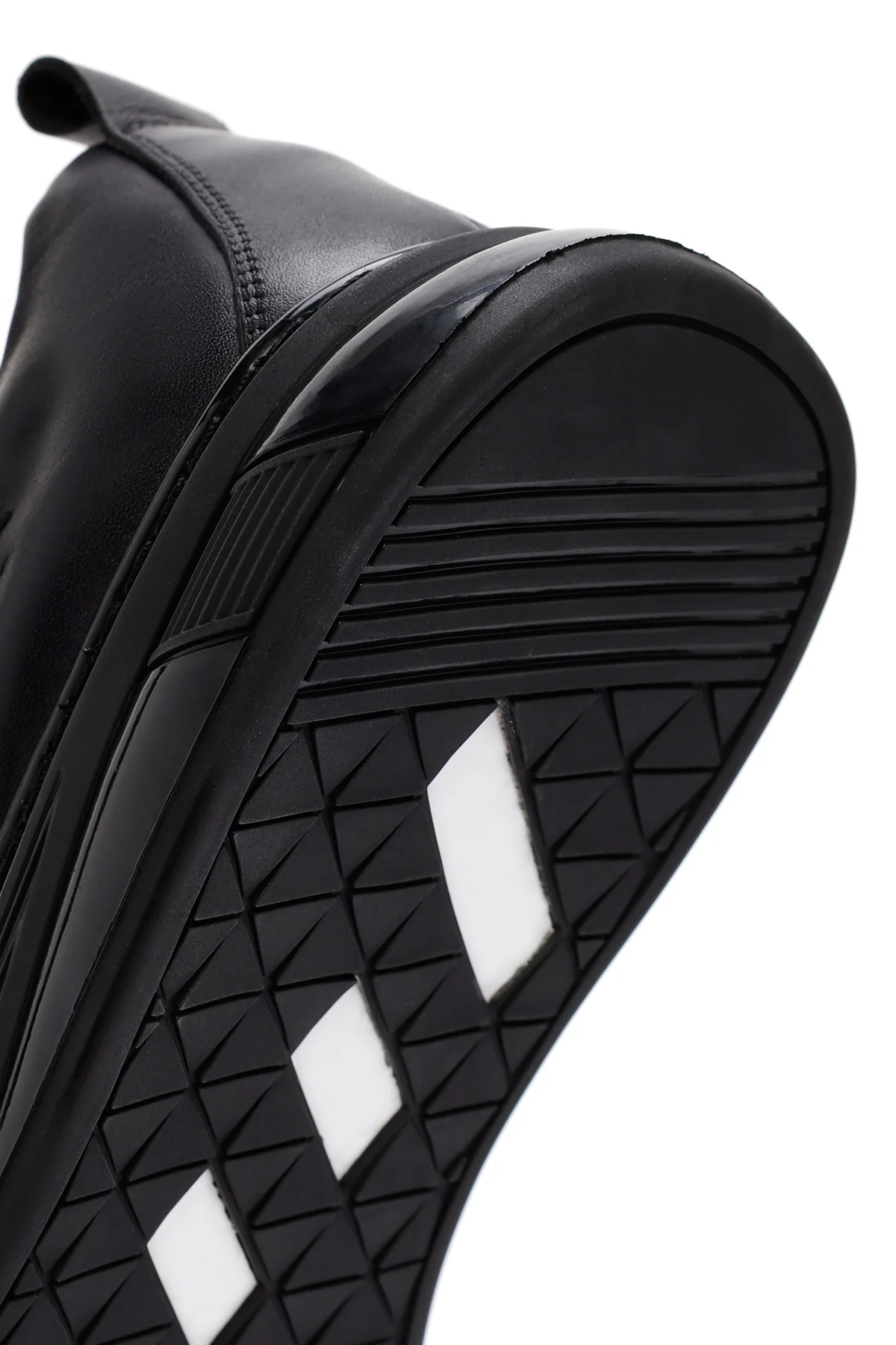 Erkek Siyah Kalın Tabanlı Bağcıklı Deri Sneaker - Image 8