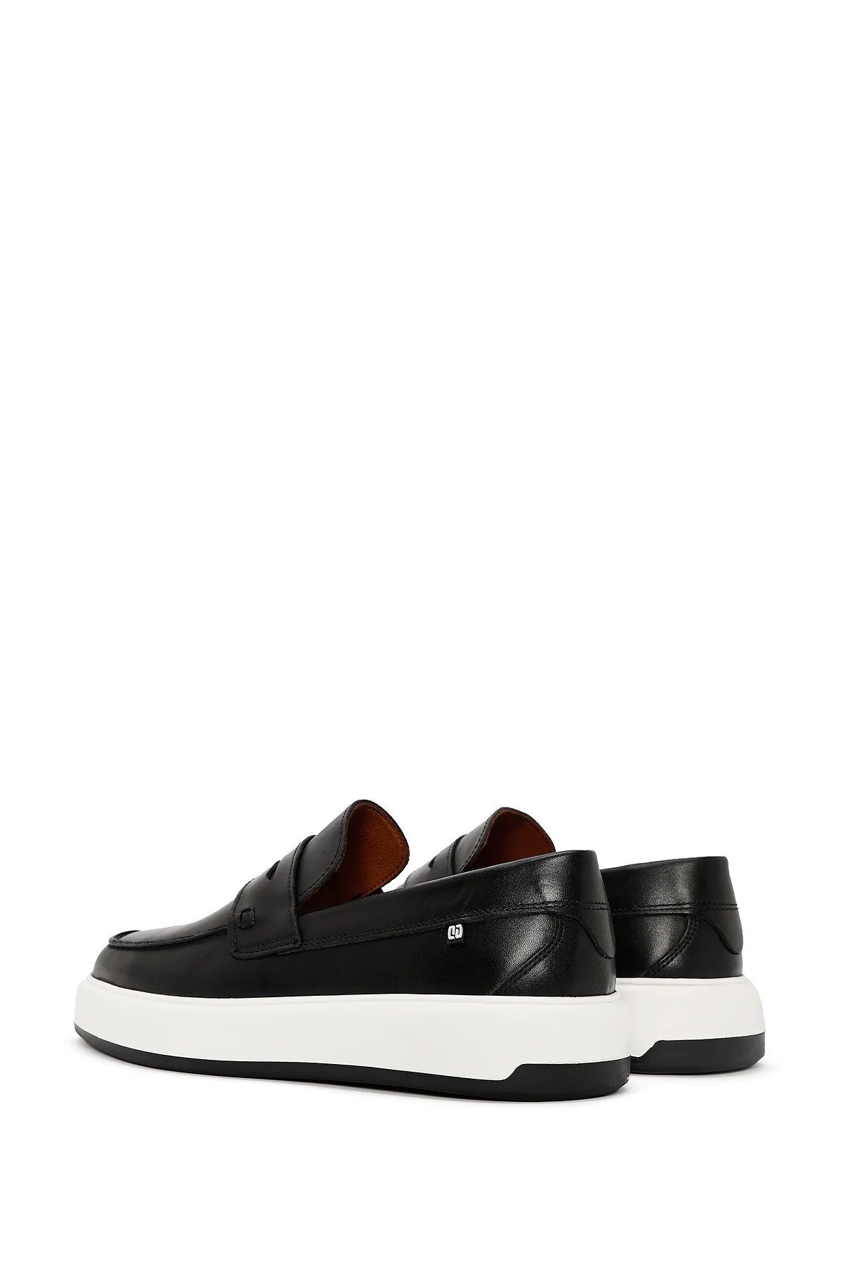 Erkek Siyah Kalın Tabanlı Deri Casual Loafer - Image 5