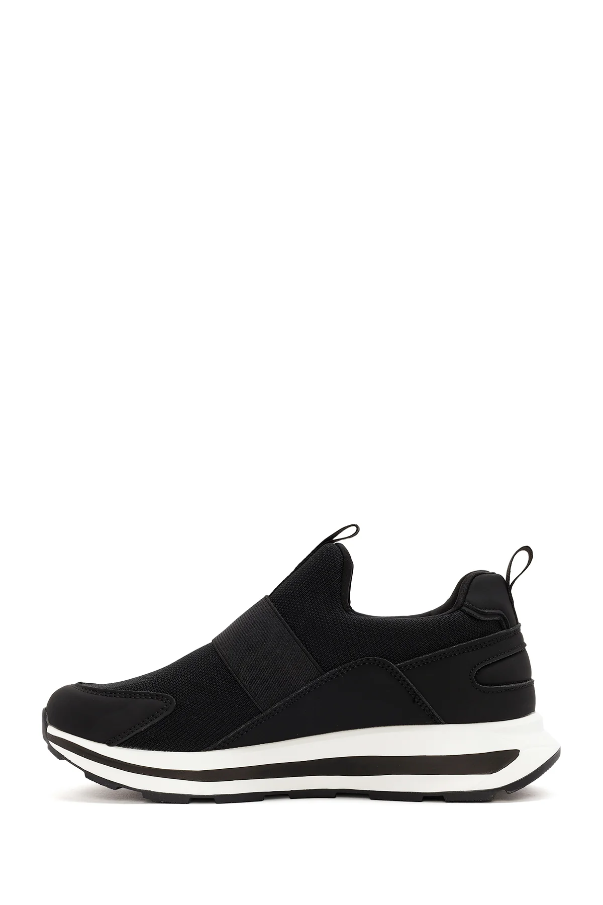 Erkek Siyah Kalın Tabanlı Kumaş Sneaker - Image 2