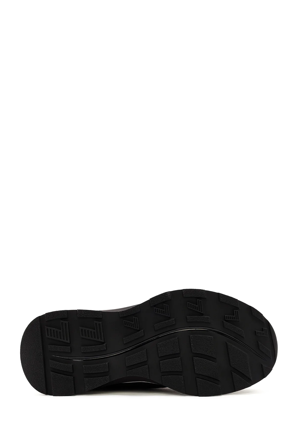 Erkek Siyah Kalın Tabanlı Kumaş Sneaker - Image 4
