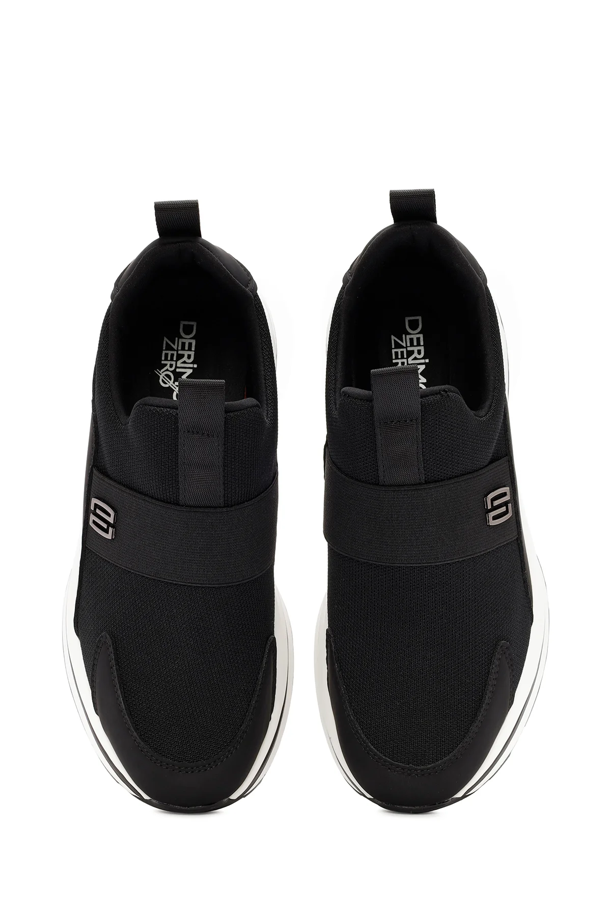 Erkek Siyah Kalın Tabanlı Kumaş Sneaker - Image 7