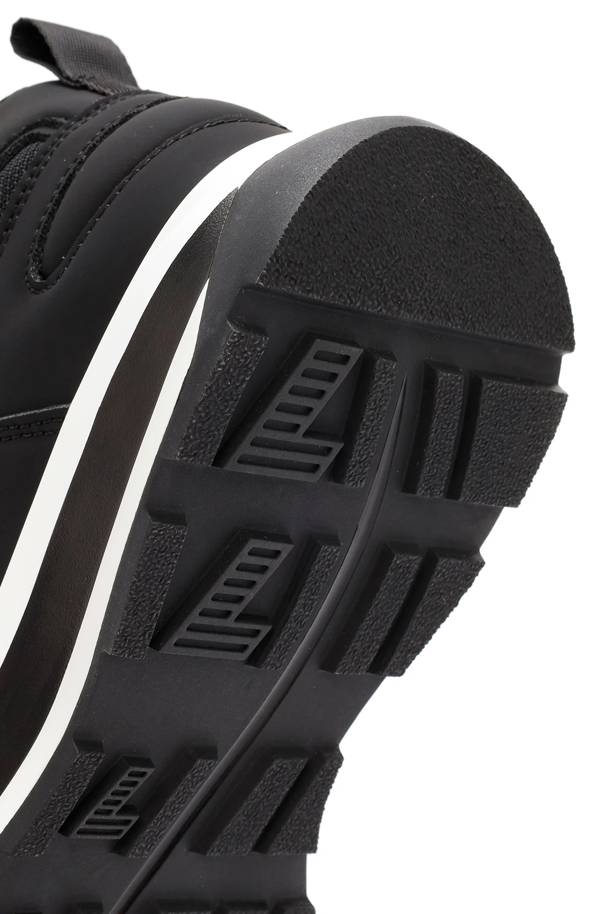 Erkek Siyah Kalın Tabanlı Kumaş Sneaker - Image 8