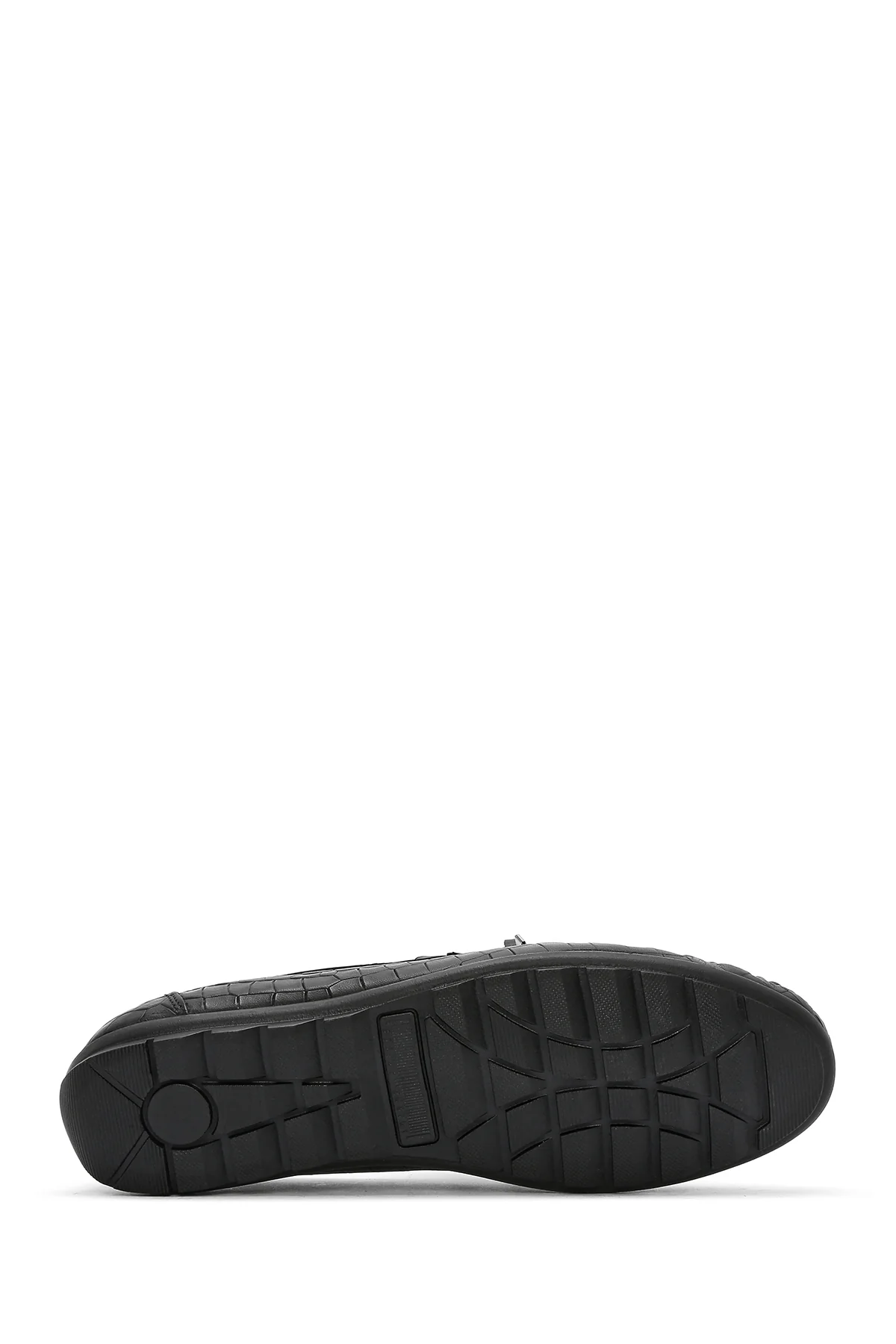 Erkek Siyah Kroko Desenli Deri Casual Loafer - Image 4