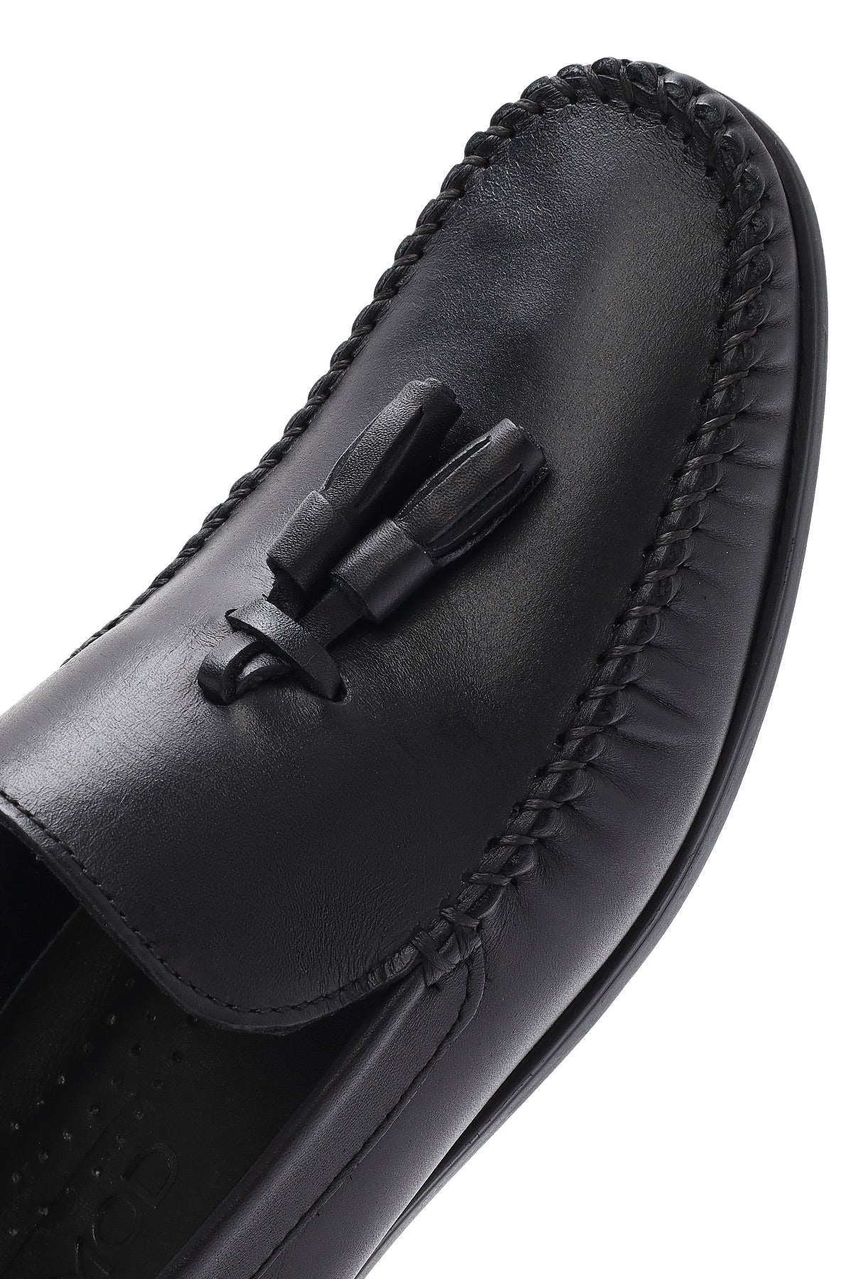 Erkek Siyah Püsküllü Deri Casual Loafer - Image 9