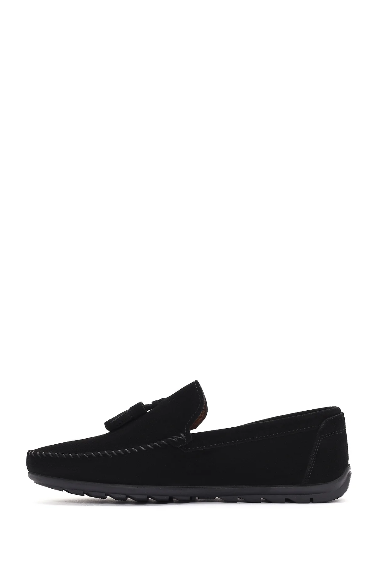 Erkek Siyah Püsküllü Süet Deri Loafer - Image 2