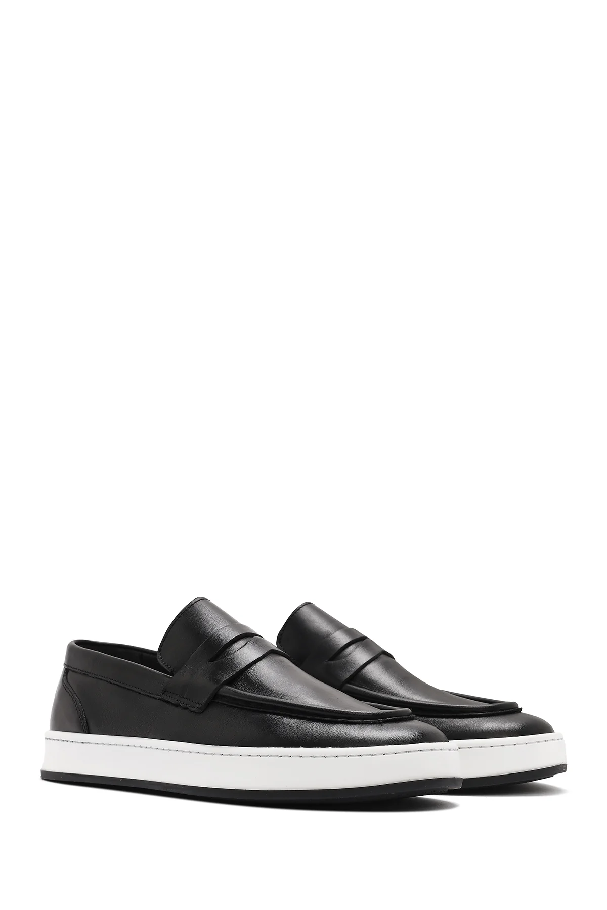 Erkek Siyah Spor Deri Loafer - Image 3