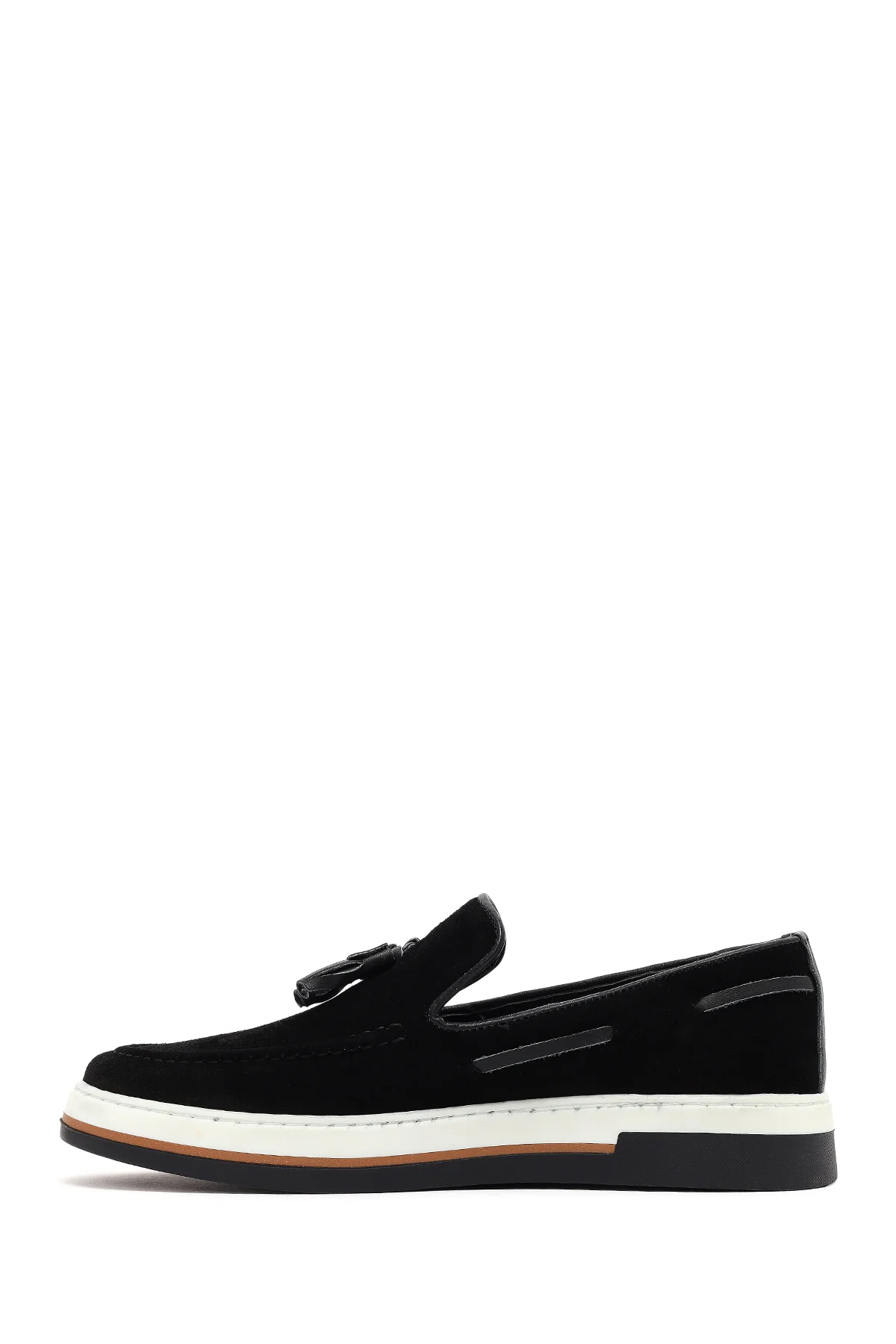 Erkek Siyah Süet Deri Casual Loafer - Image 2
