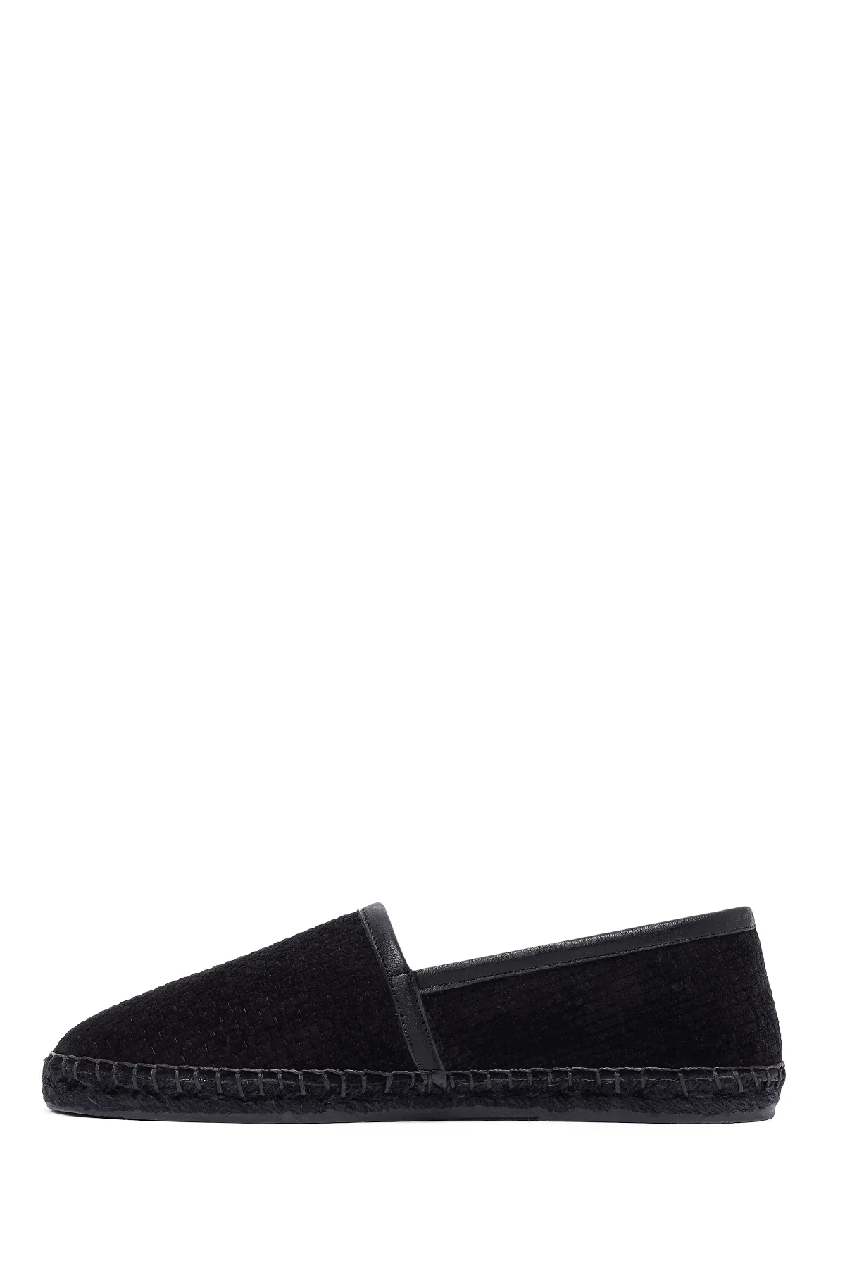 Erkek Siyah Süet Deri Espadril - Image 2