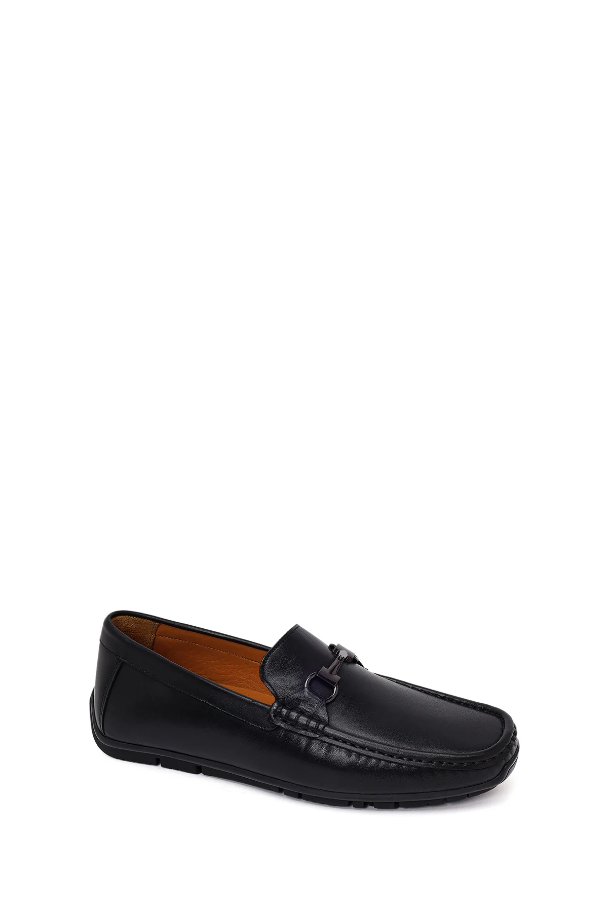 Erkek Siyah Tokalı Deri Loafer - Image 8