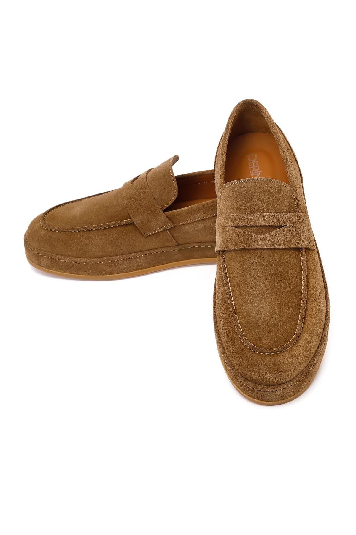 Erkek Taba Süet Deri Loafer - Image 11