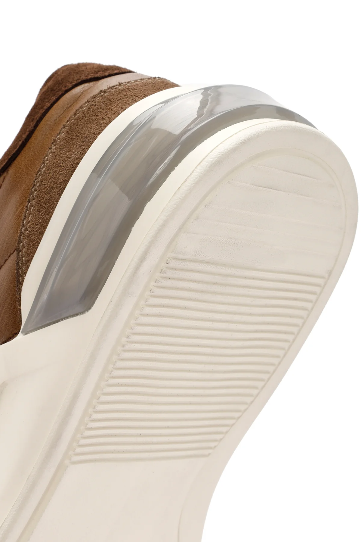 Erkek Vizon Bağcıklı Deri Sneaker - Image 8