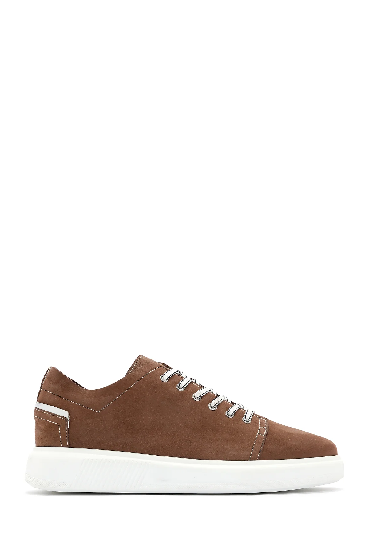 Erkek Vizon Nubuk Deri Sneaker
