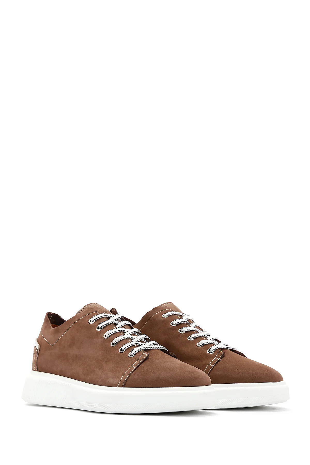 Erkek Vizon Nubuk Deri Sneaker - Image 3