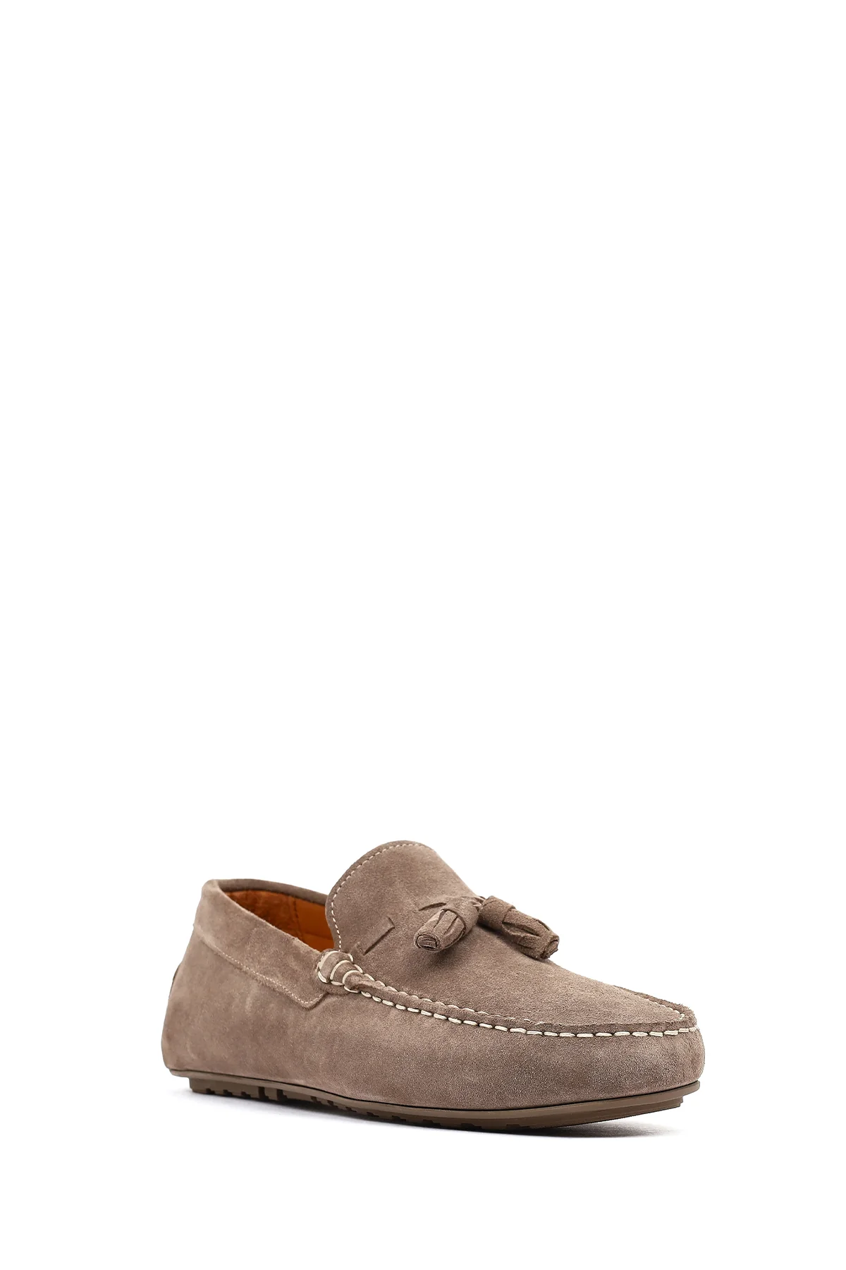 Erkek Vizon Püsküllü Süet Deri Loafer - Image 7