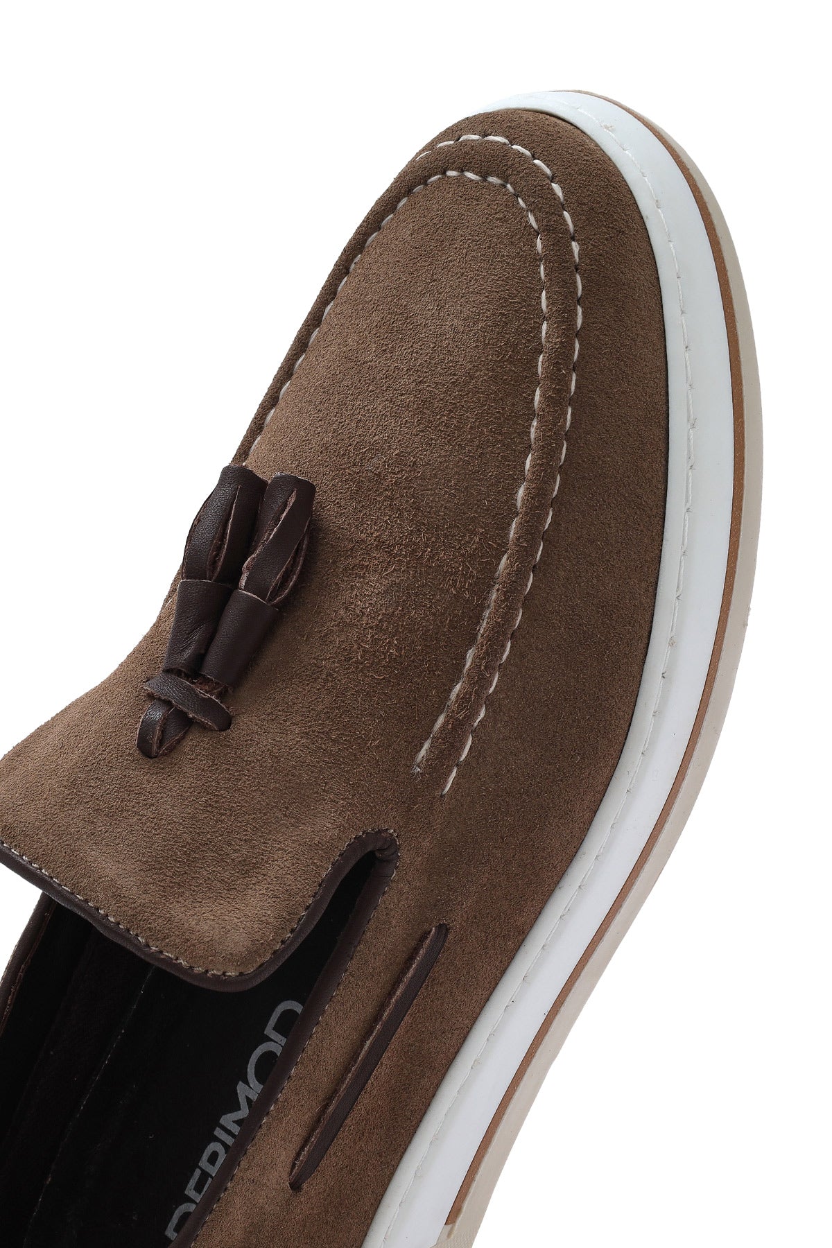 Erkek Vizon Süet Deri Casual Loafer - Image 9