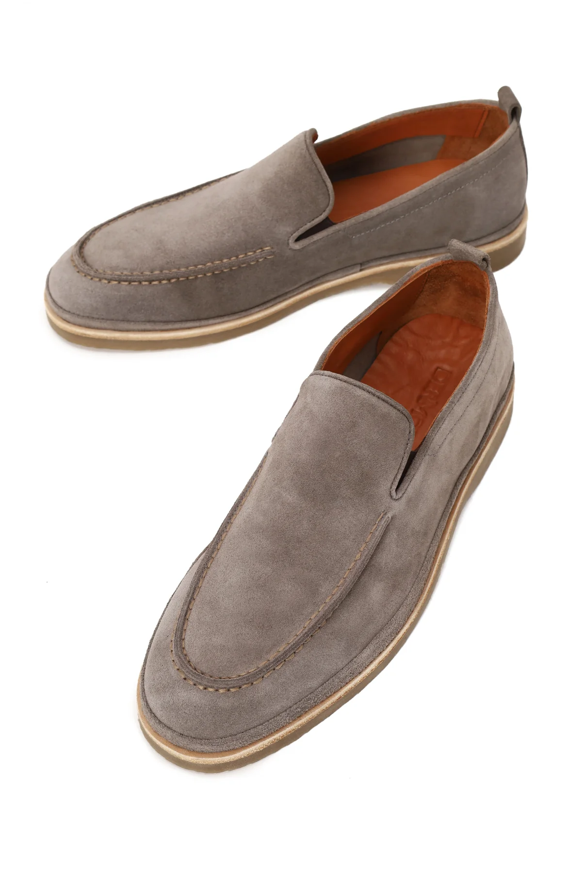 Erkek Vizon Süet Deri Casual Loafer - Image 11