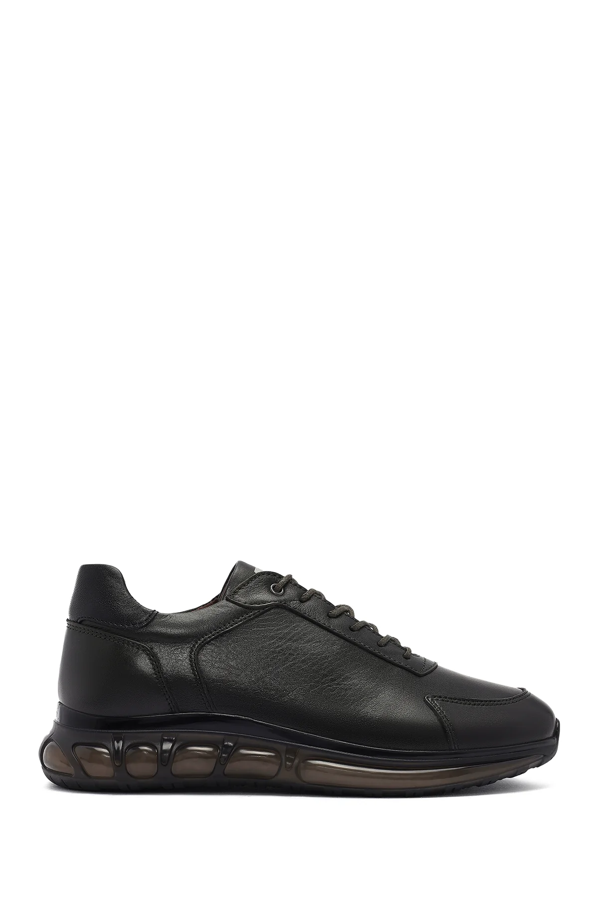 Erkek Yeşil Bağcıklı Deri Sneaker