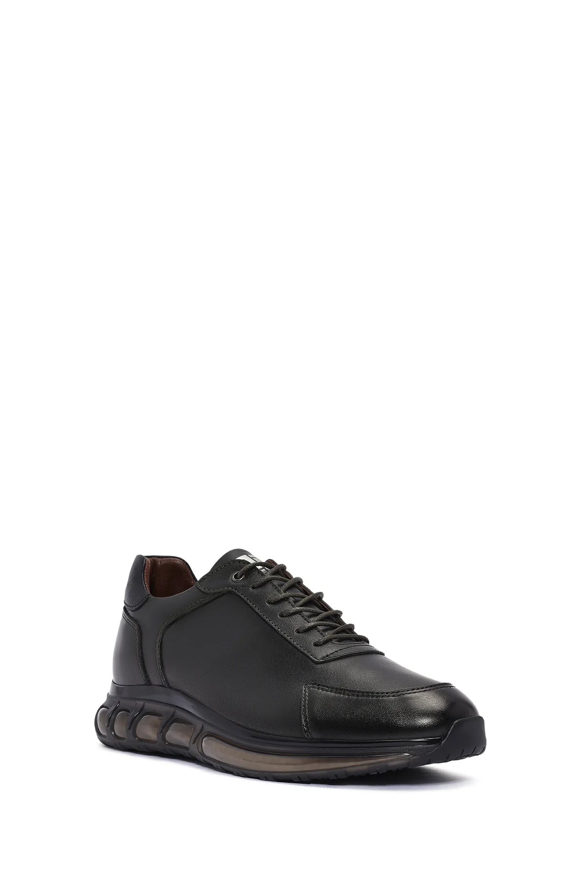Erkek Yeşil Bağcıklı Deri Sneaker - Image 6