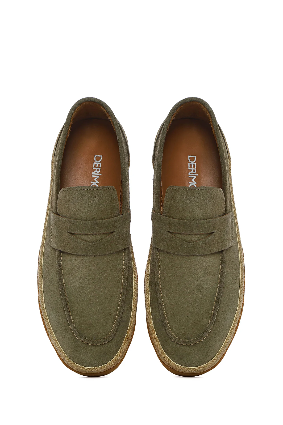 Erkek Yeşil Süet Deri Loafer - Image 7