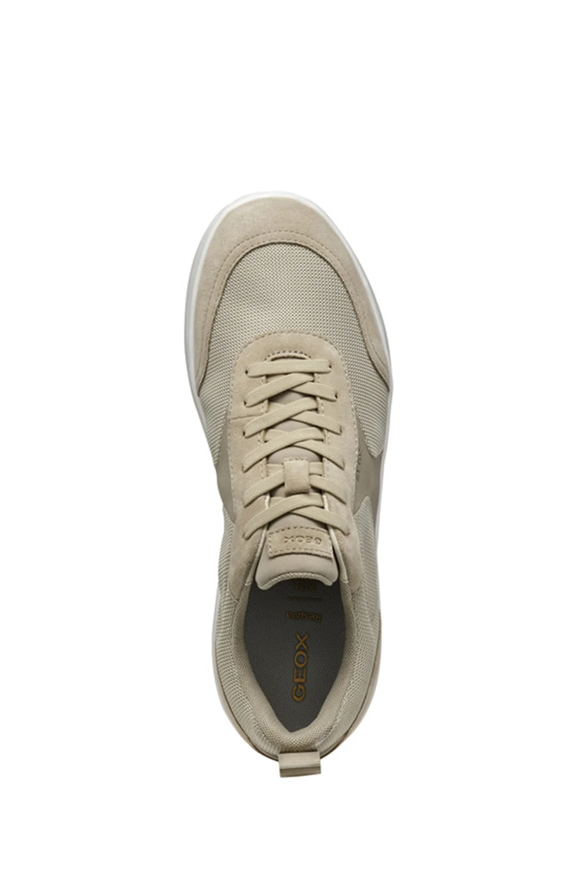 Geox Erkek Bej U Xtors D - Mesh + Suede Bağcıklı Süet Deri Sneaker - Image 5