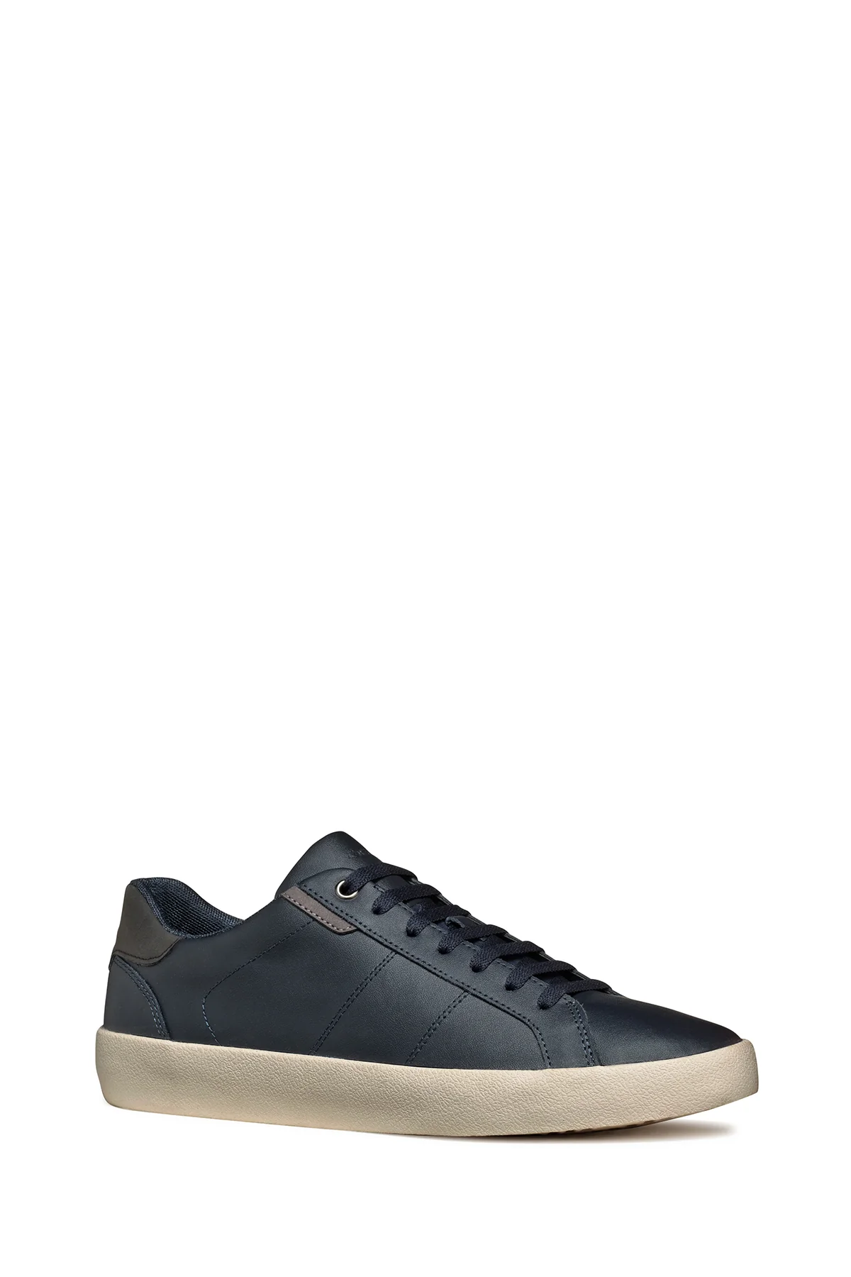 Geox Erkek Lacivert Affile Bağcıklı Deri Sneaker - Image 6