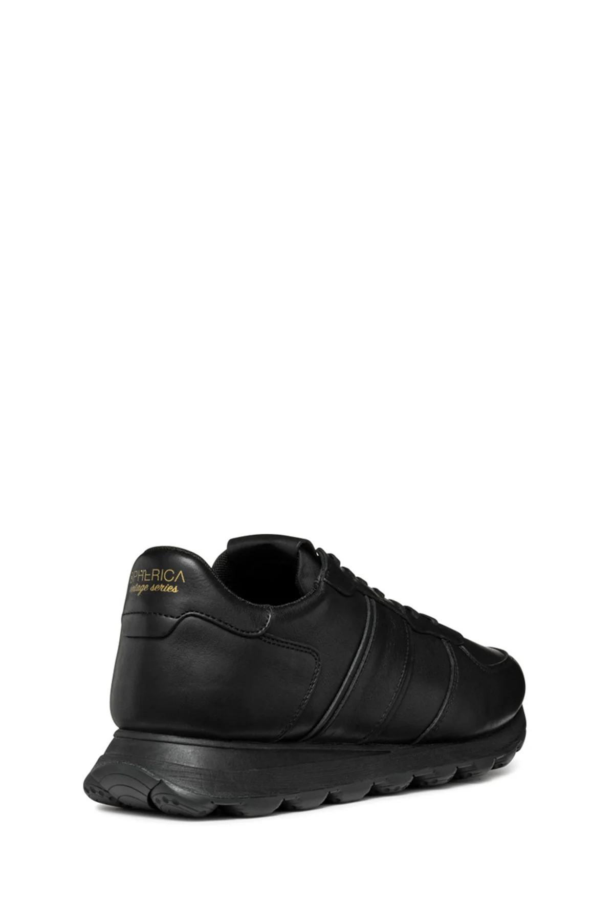 Geox Erkek Siyah Bağcıklı Deri Sneaker - Image 4