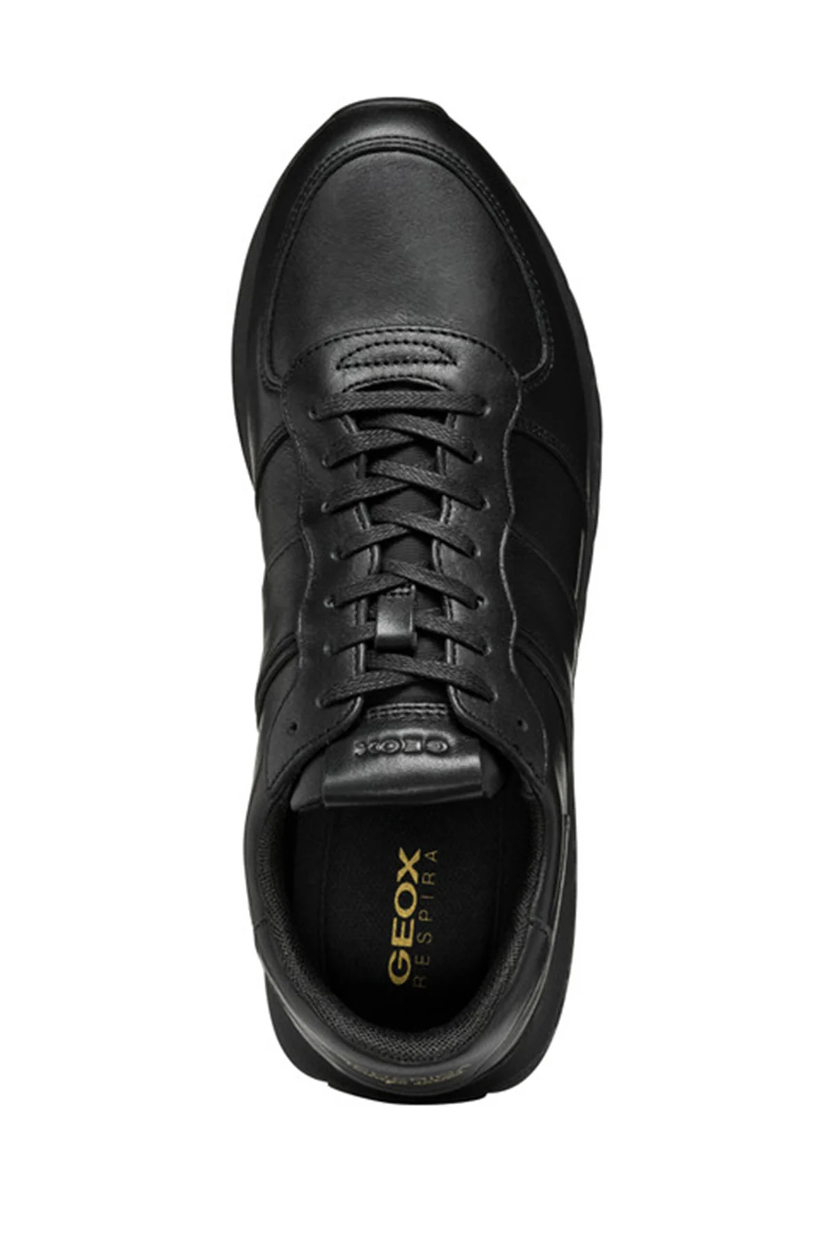 Geox Erkek Siyah Bağcıklı Deri Sneaker - Image 5