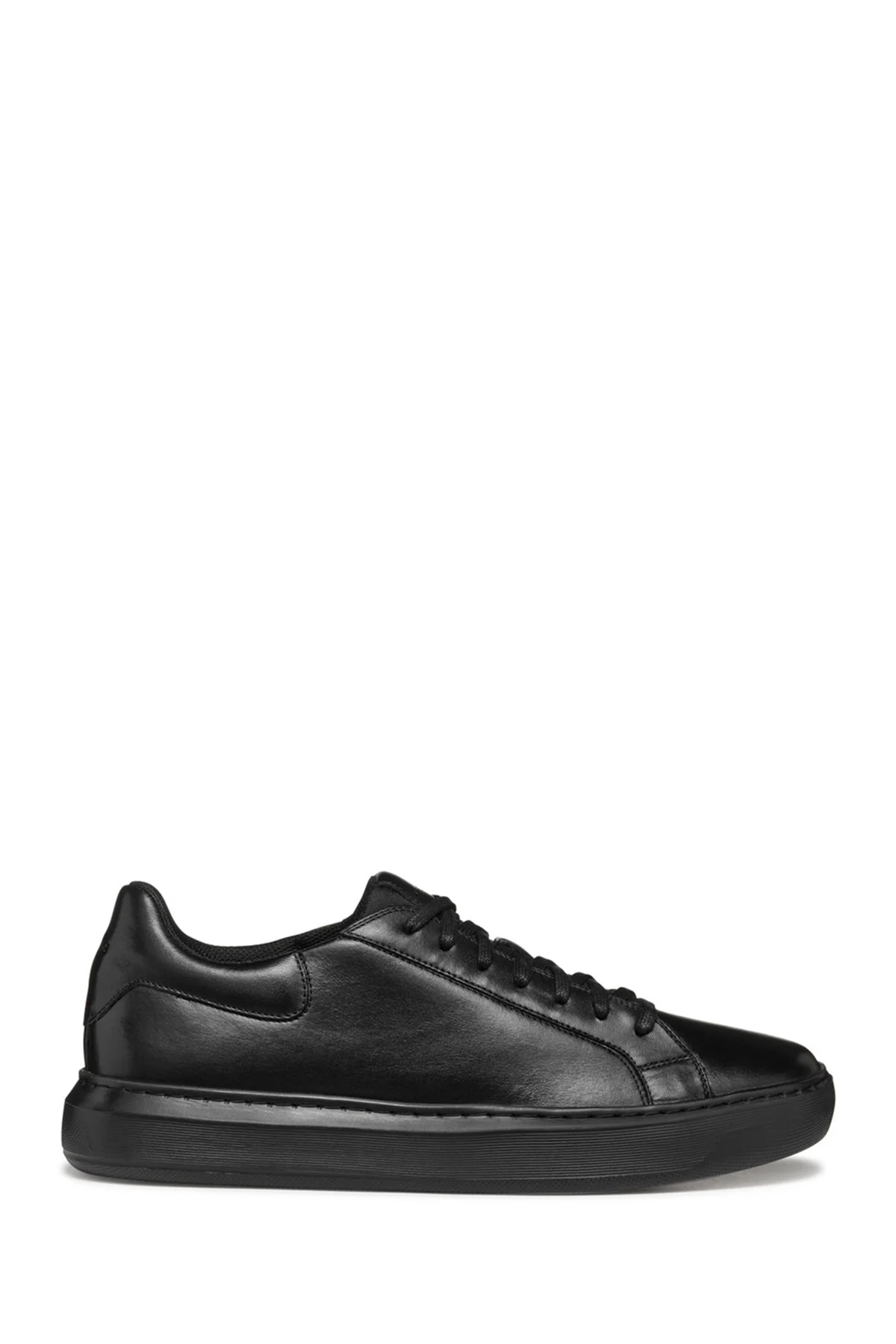 Geox Erkek Siyah Deıven Bağcıklı Deri Casual Sneaker