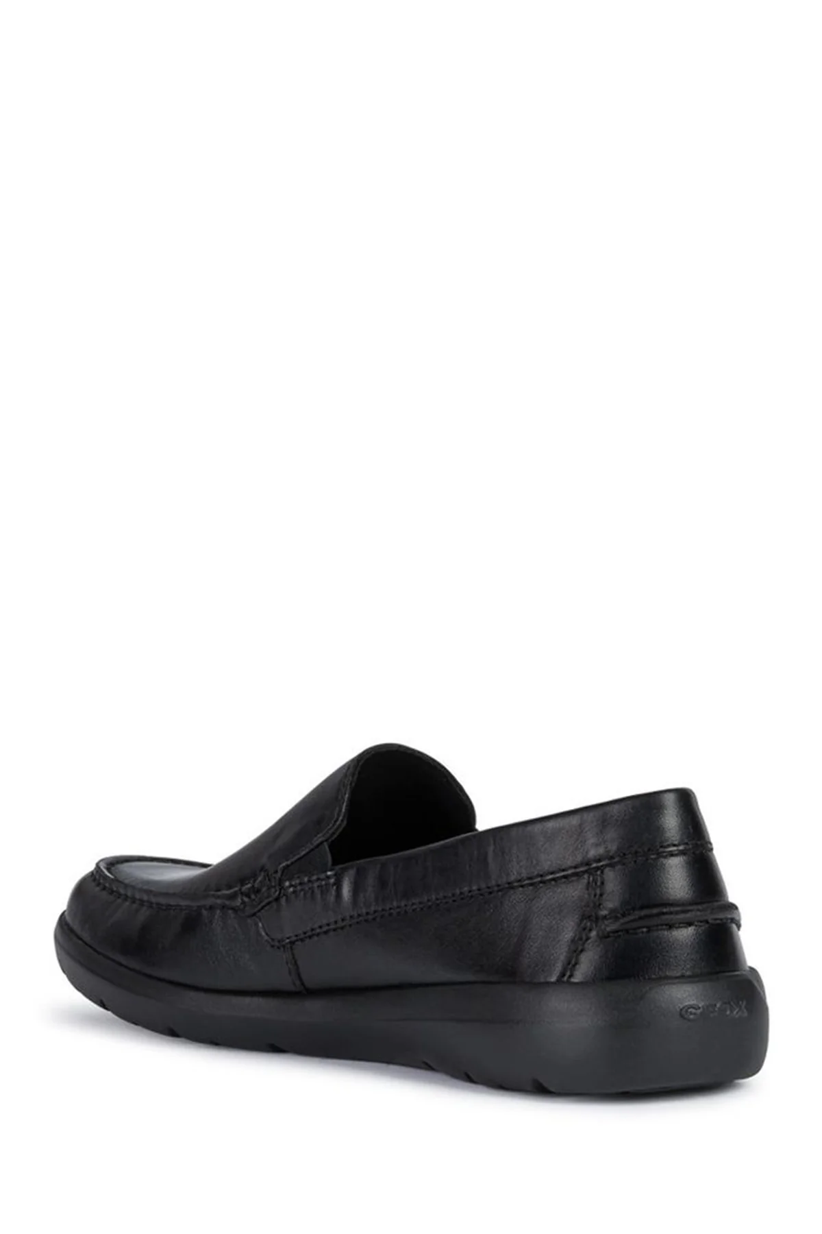 Geox Erkek Siyah Leitan Deri Casual Loafer - Image 5