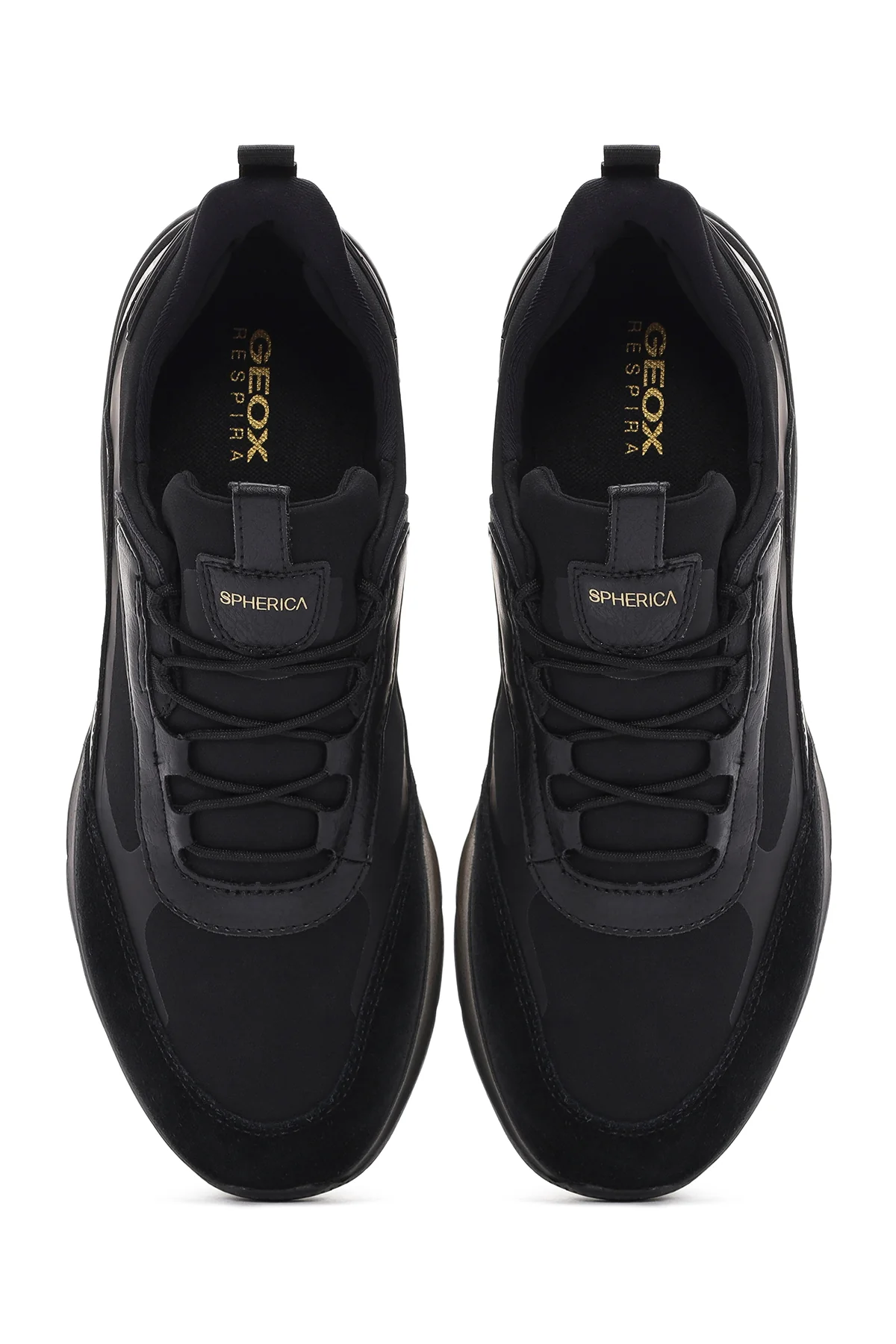 Geox Erkek Siyah Spherica Actif Bağcıklı Deri Sneaker - Image 7