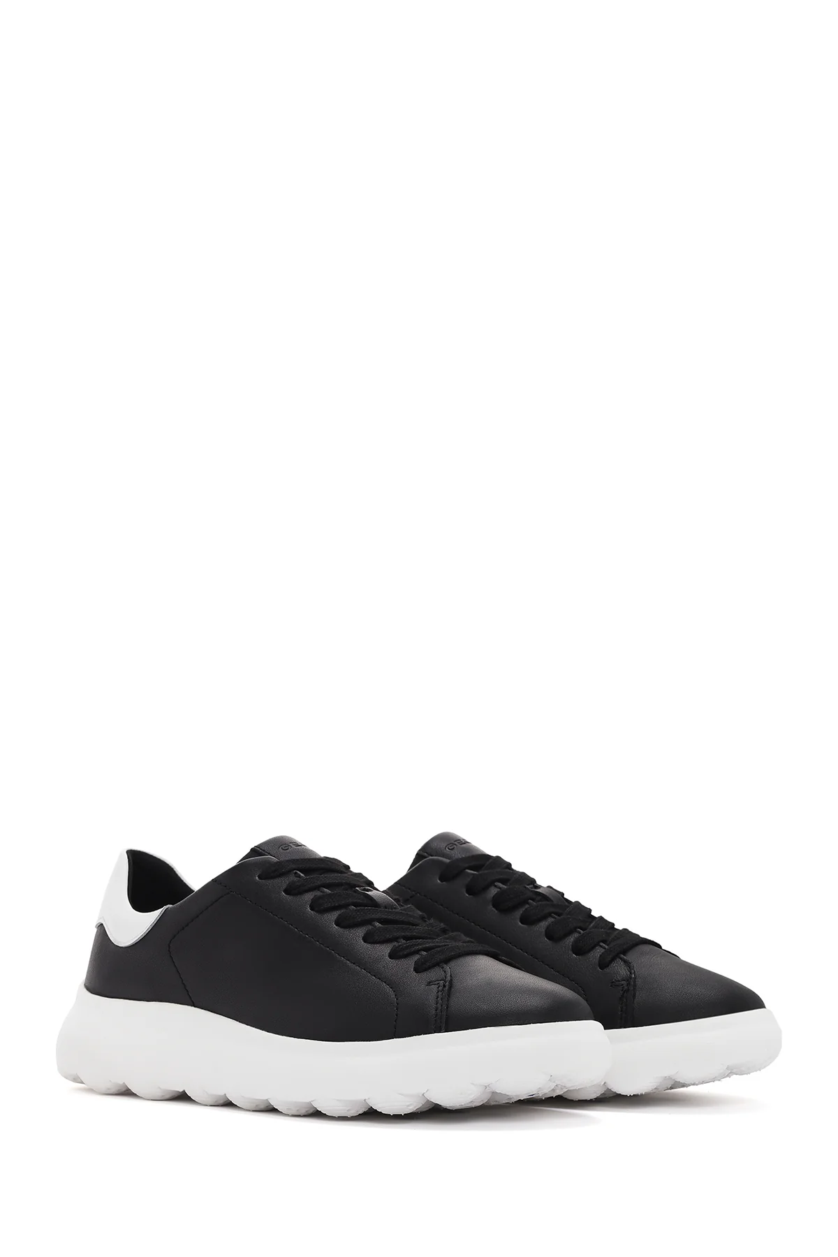 Geox Erkek Siyah Spherica Bağcıklı Deri Sneaker - Image 3