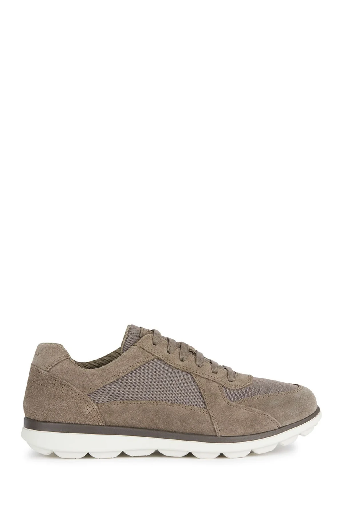 Geox Erkek Vizon Spherica Ec12 Bağcıklı Süet Deri Casual Sneaker