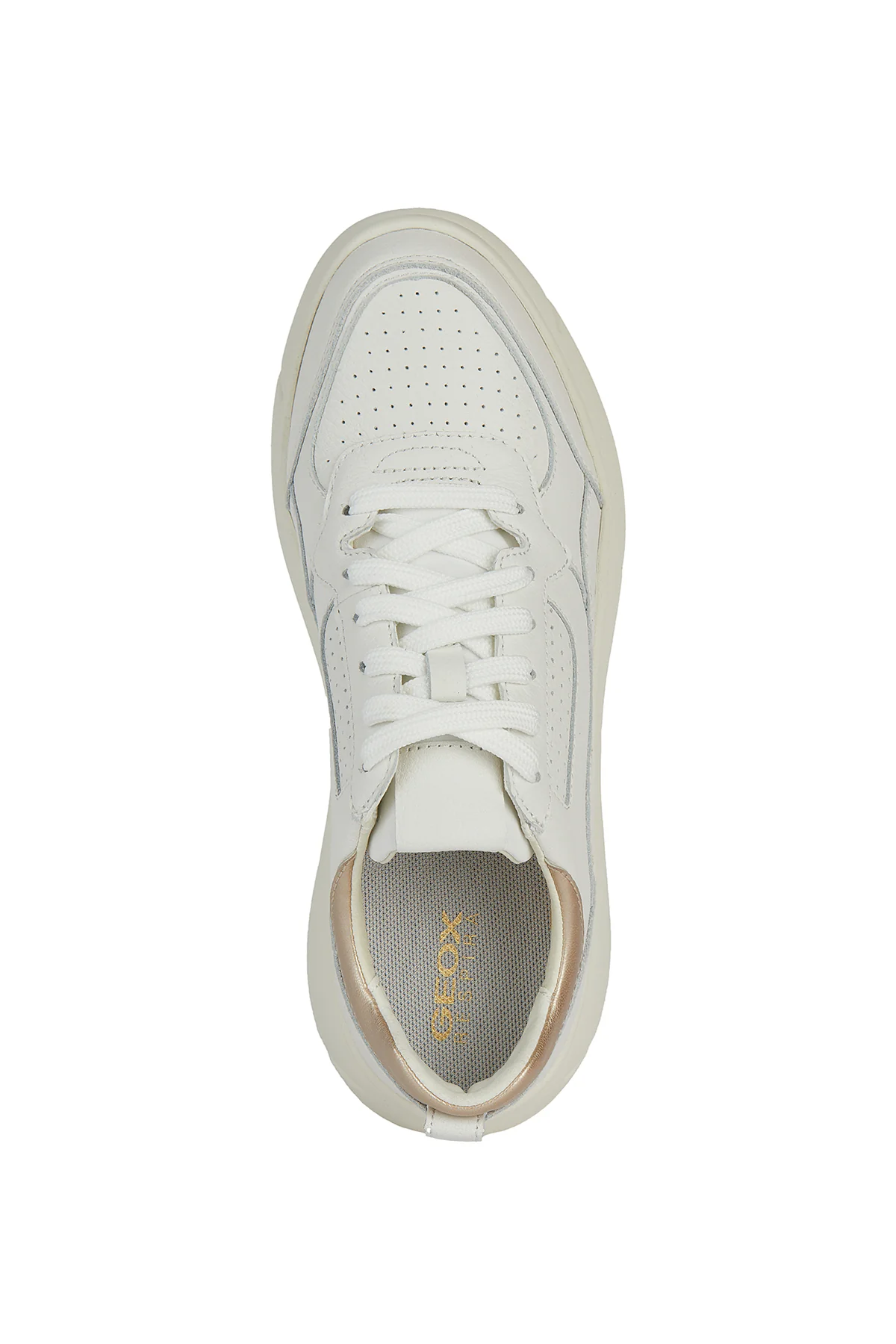 Geox Kadın Beyaz Nebula 2.0 X Kalın Tabanlı Bağcıklı Deri Sneaker - Image 9